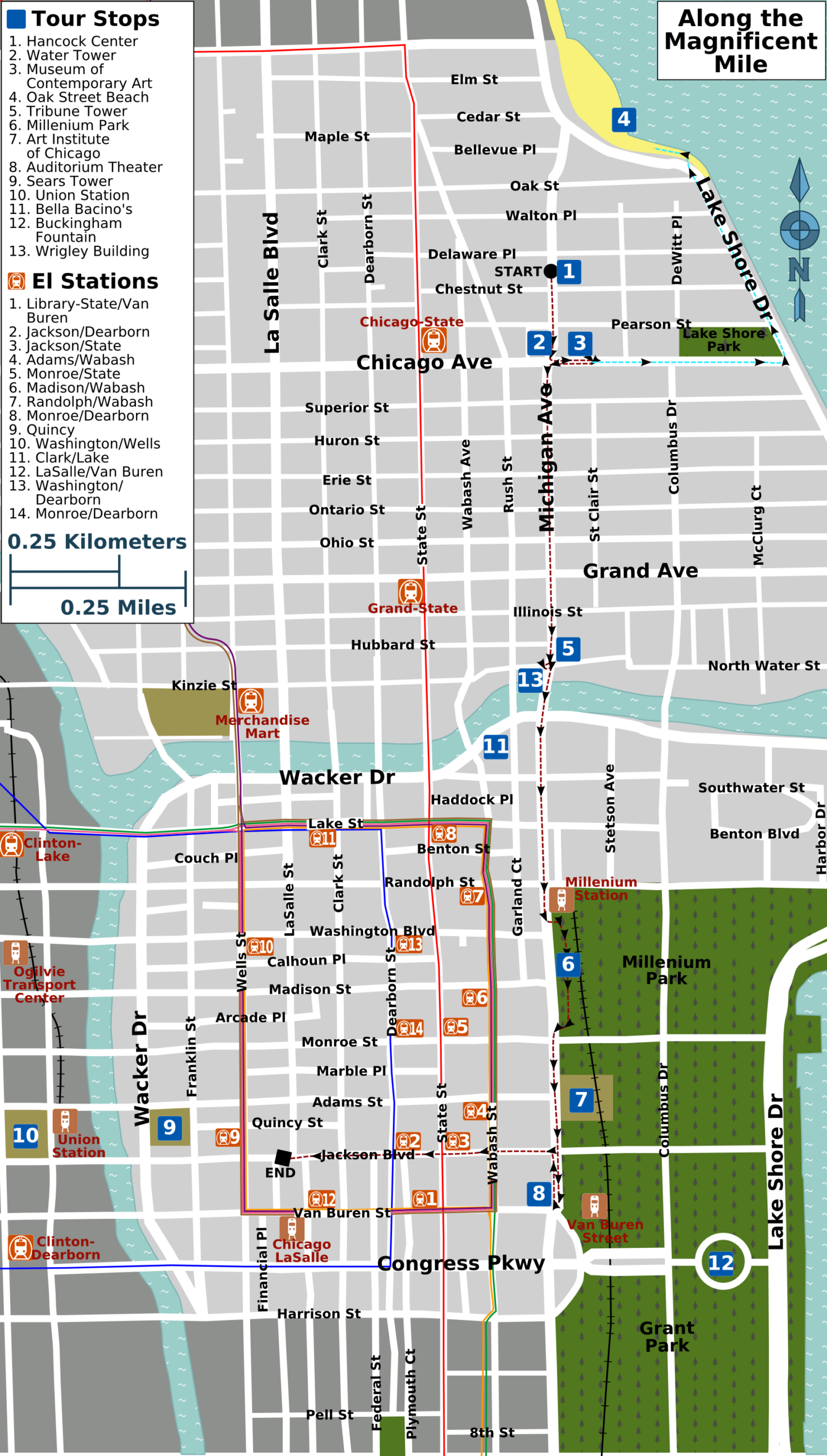 File Along The Magnificent Mile Map png Wikimedia Commons