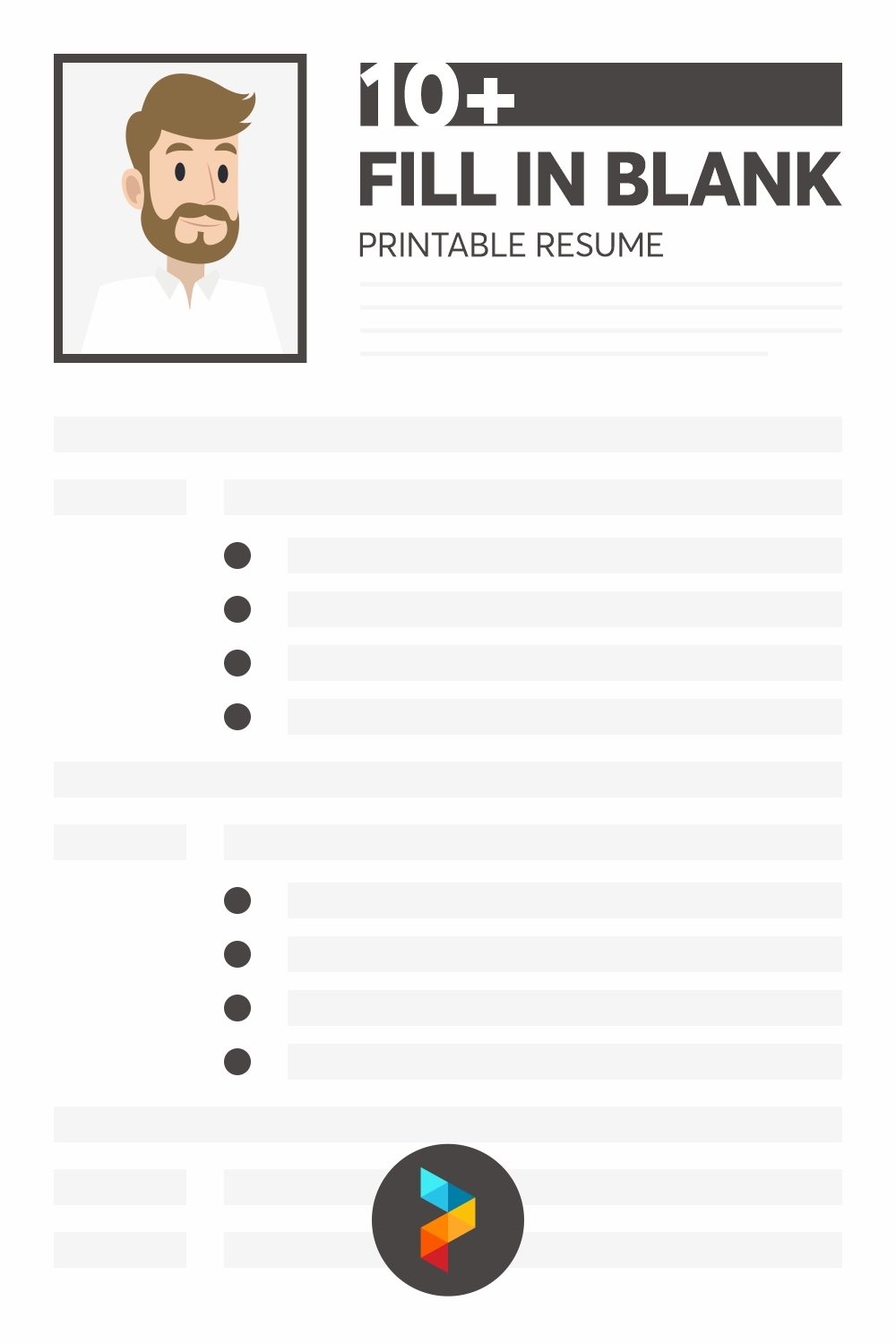Fill In Blank Resume 10 Free PDF Printables Printablee