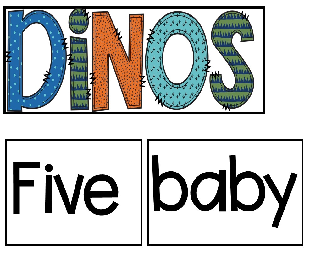 Printable Pocket Chart Curriculum Dinosaurs