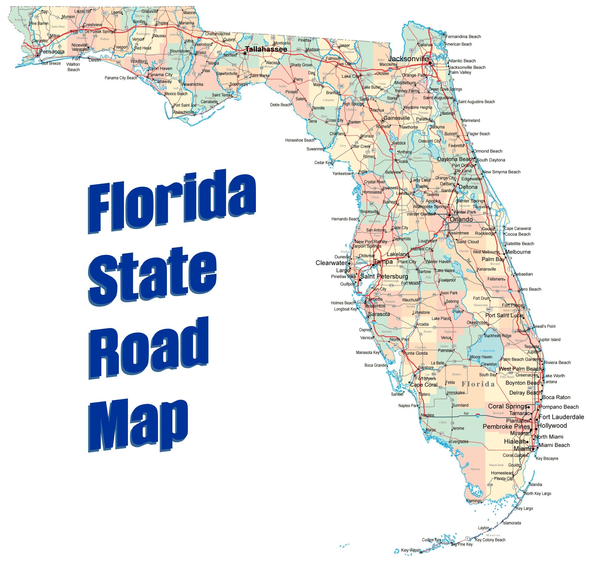 Florida Printable Map Worksheets Library