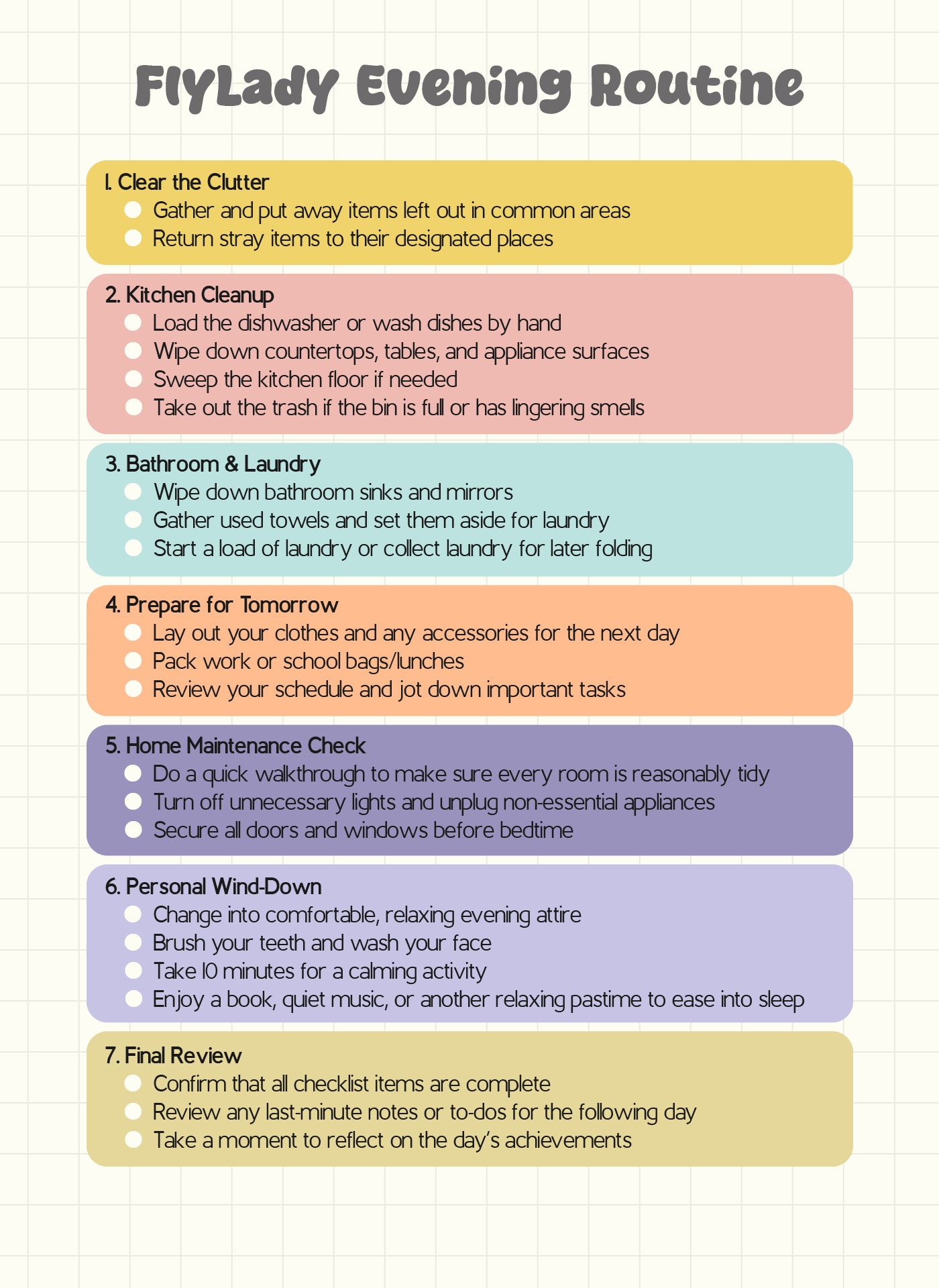 FlyLady Checklists 12 Free PDF Printables Printablee FlyLady Checklists 12 Free PDF Printables Printablee