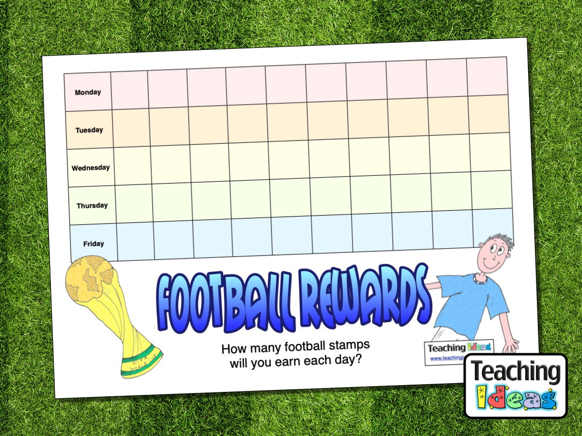 Football Reward Chart Free Printable