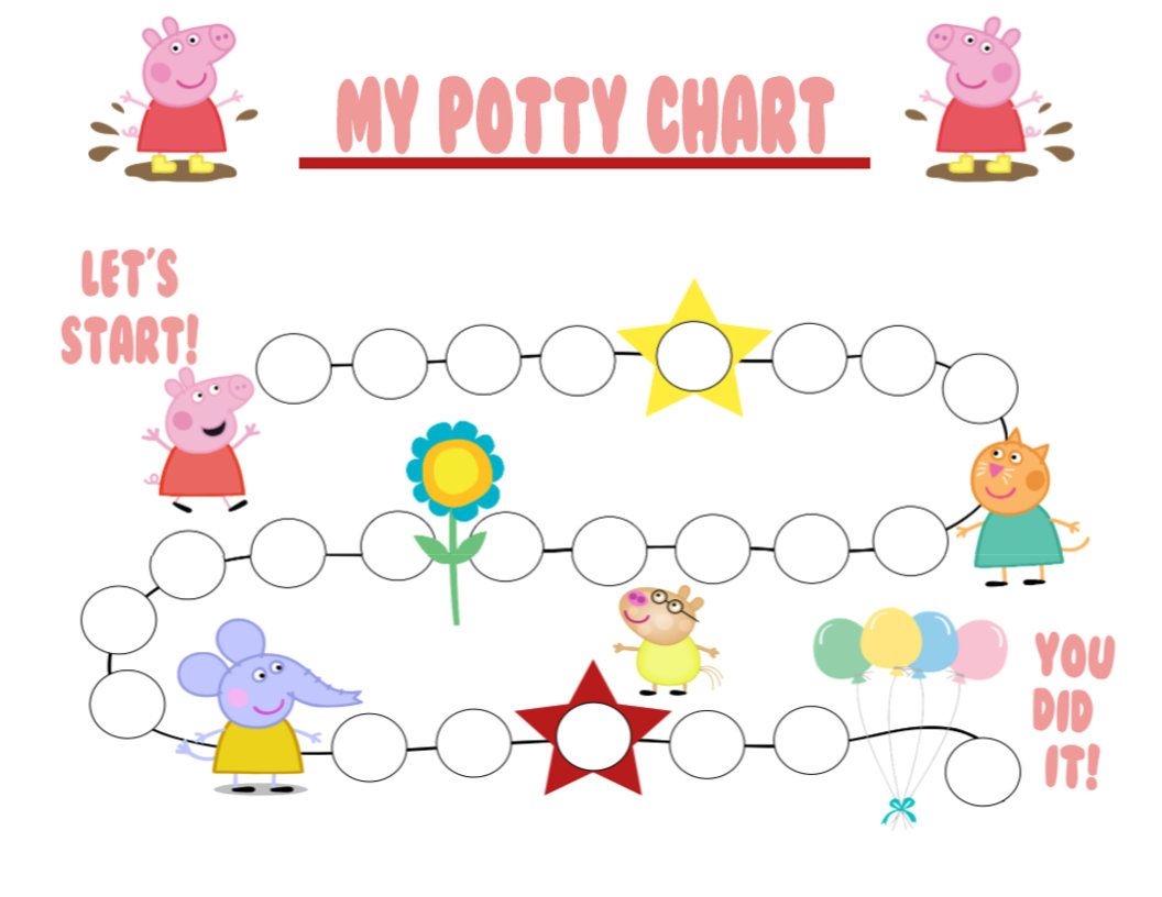 Printable Peppa Pig Potty Training Chart