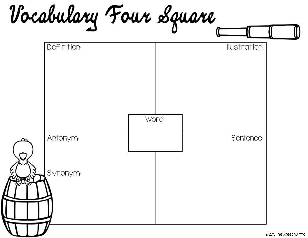 Four Square Vocabulary Chart Helps Students Gain A Depth Of Meaning SamEduc2019 VocabActivities