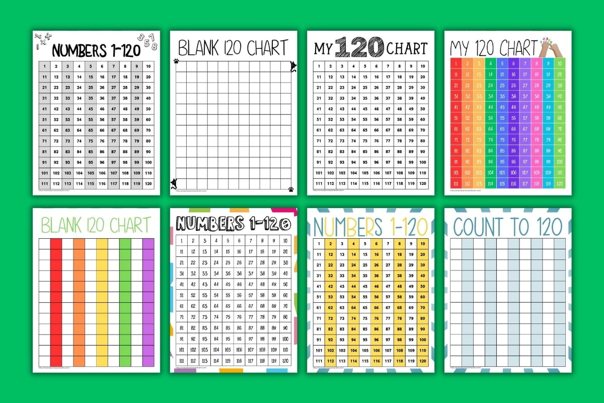 1 120 Chart Printable Free 1 120 Chart Printable Free