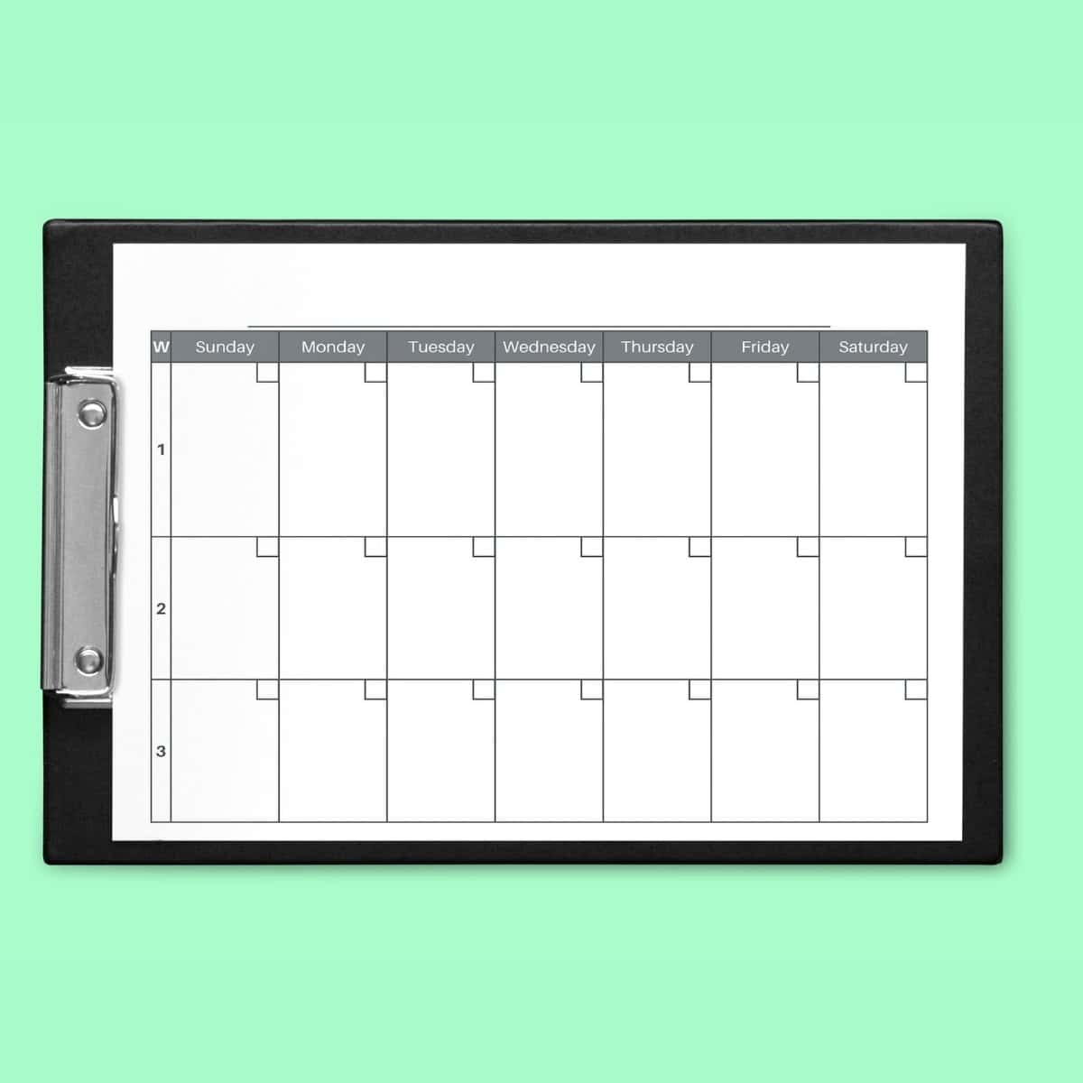 Free 3 Week Calendar Printable PDF