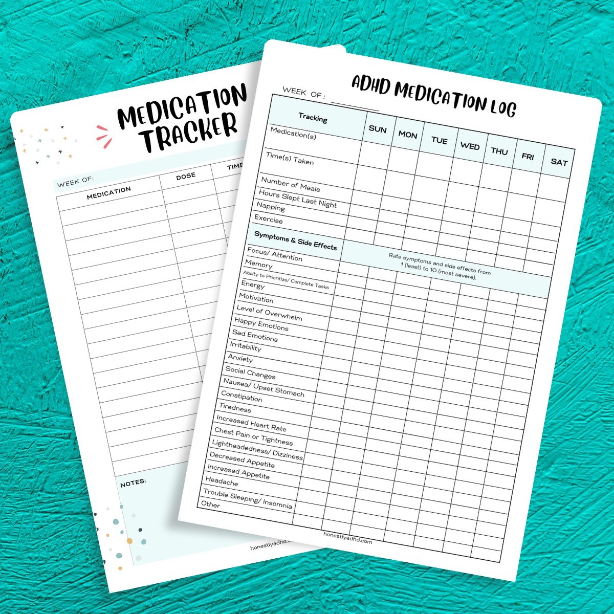 Printable Adhd Medication Chart