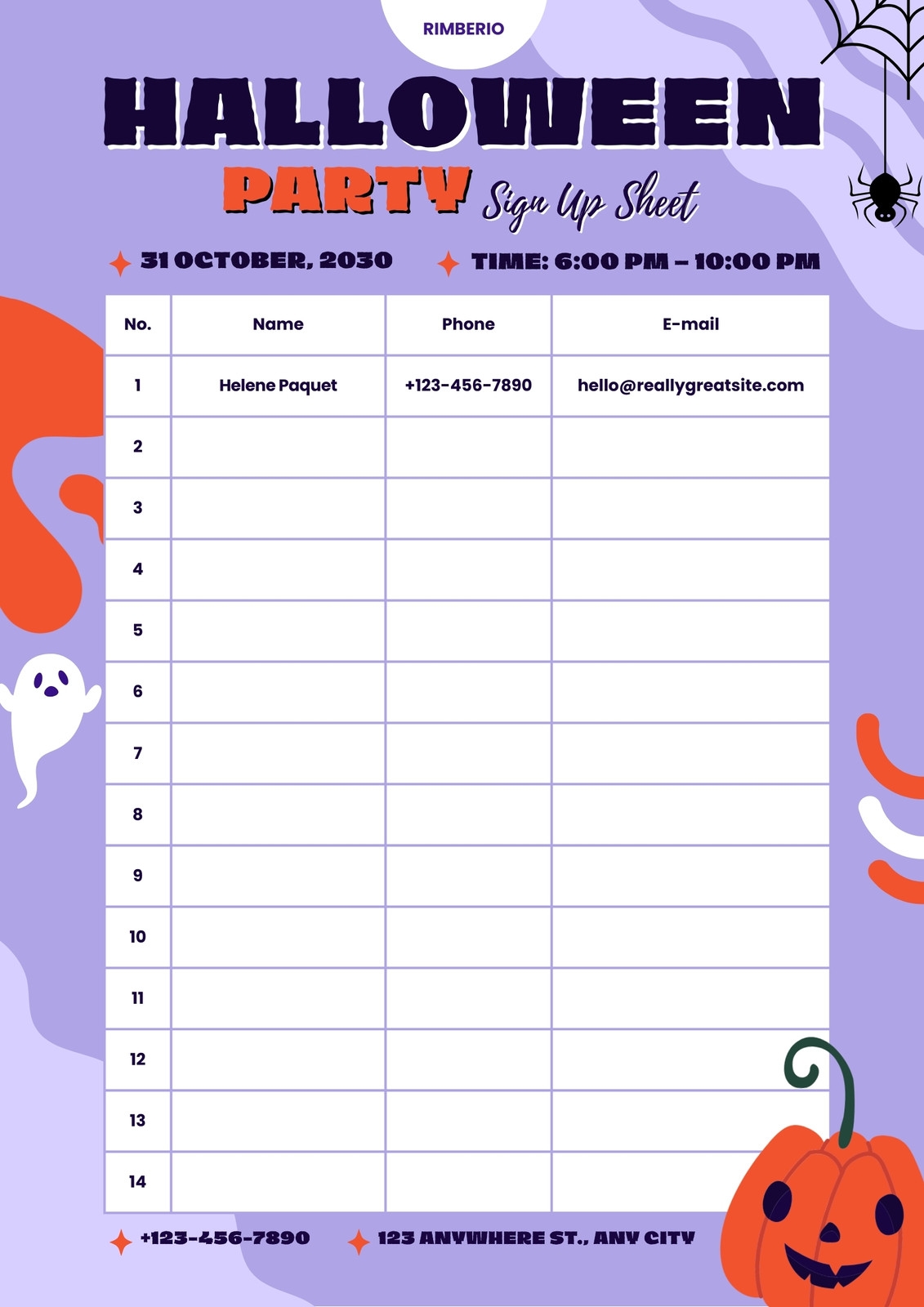 Free And Customizable Sign Up Sheet Templates