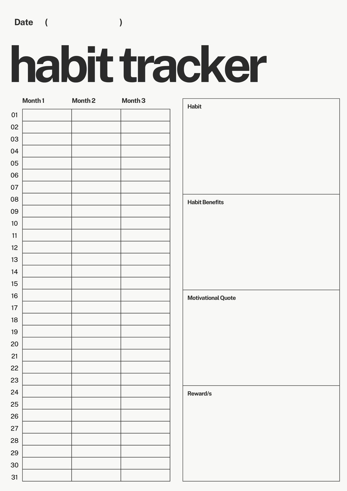 Free And Customizable Tracker Templates