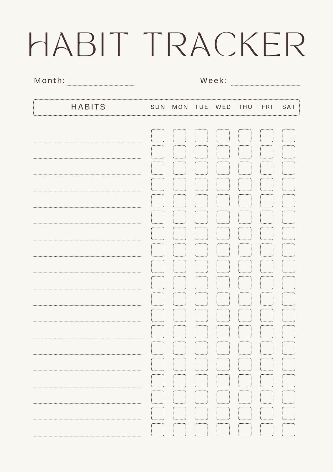Free And Customizable Tracker Templates