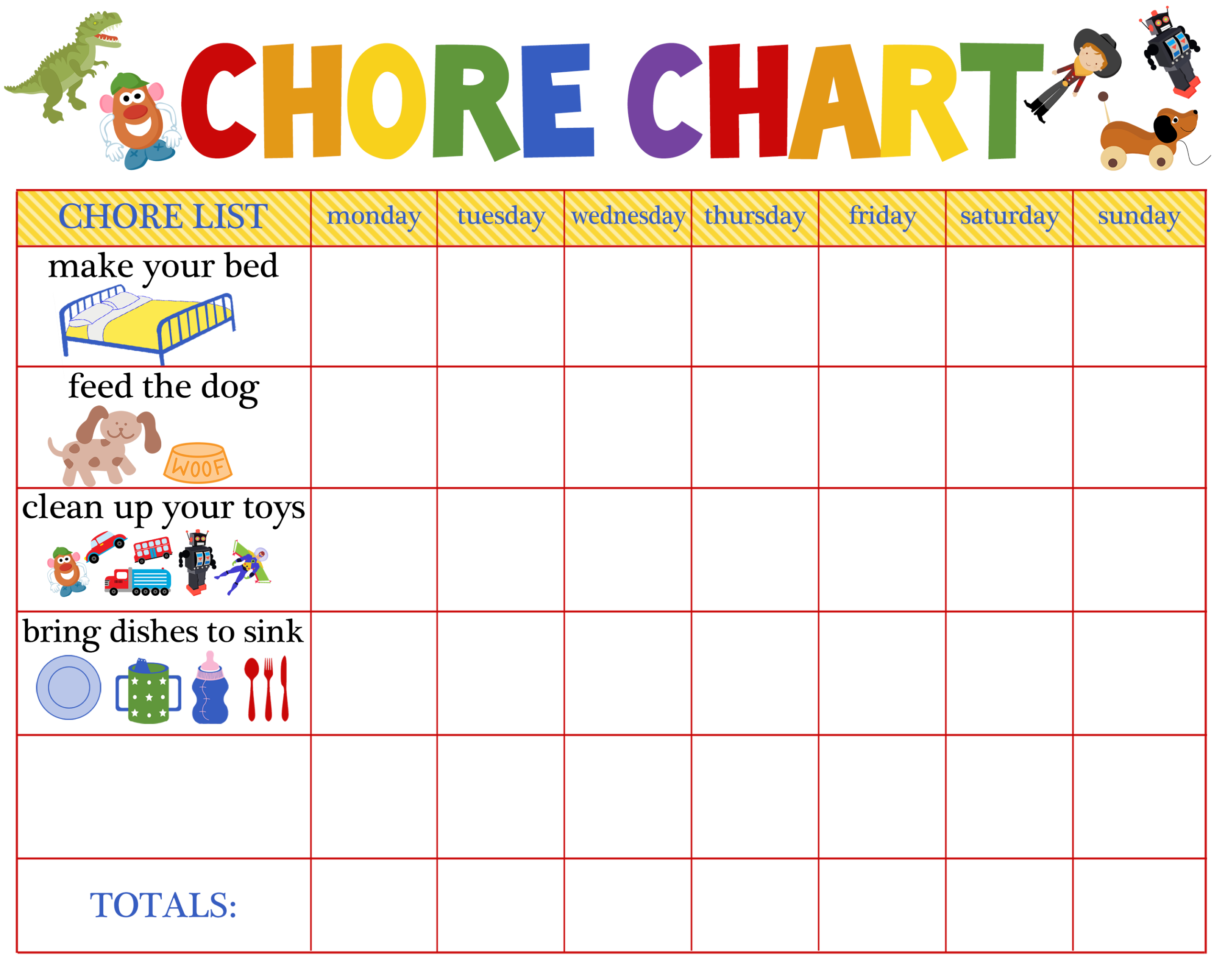 Free Printable Blank Behavior Charts Free Printable Blank Behavior Charts