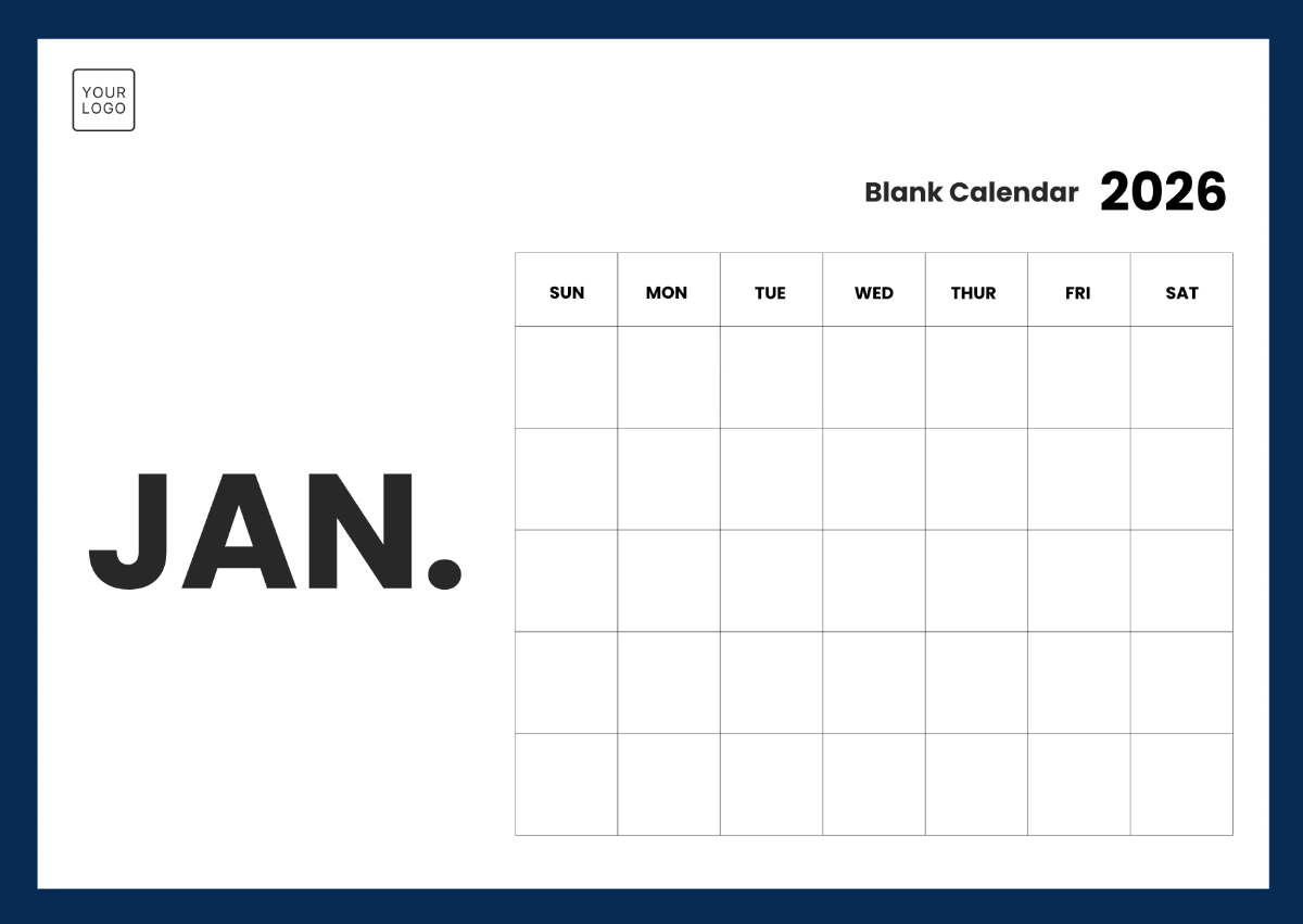Fillable 2026 Calendar Printable Free
