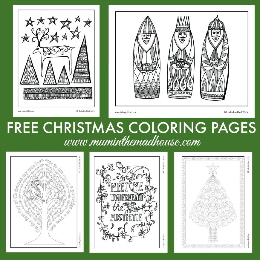 Free Printable Adult Christmas Coloring Sheets