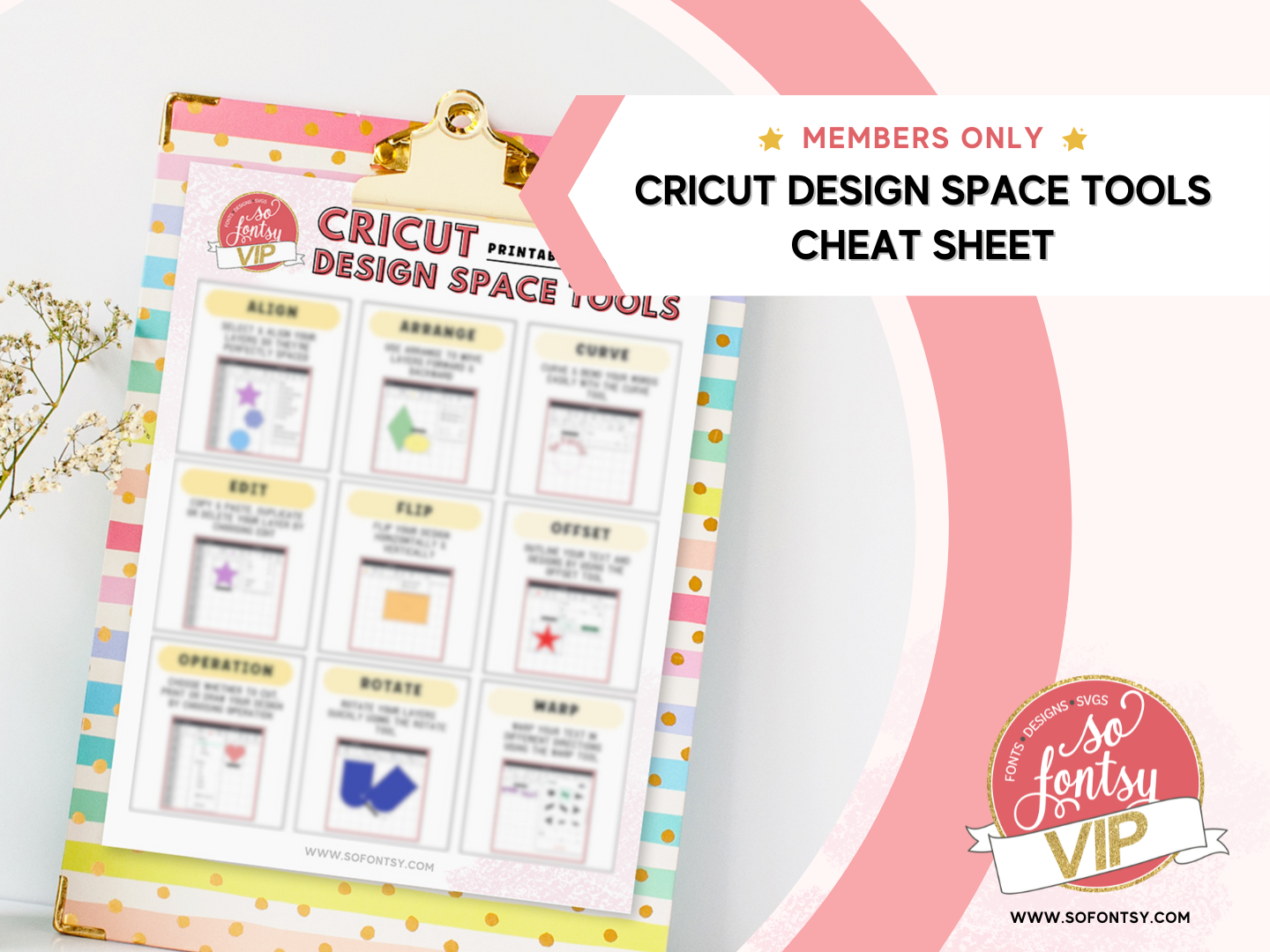 Free Cricut Design Space Printable Software Tools Cheat Sheet So Fontsy