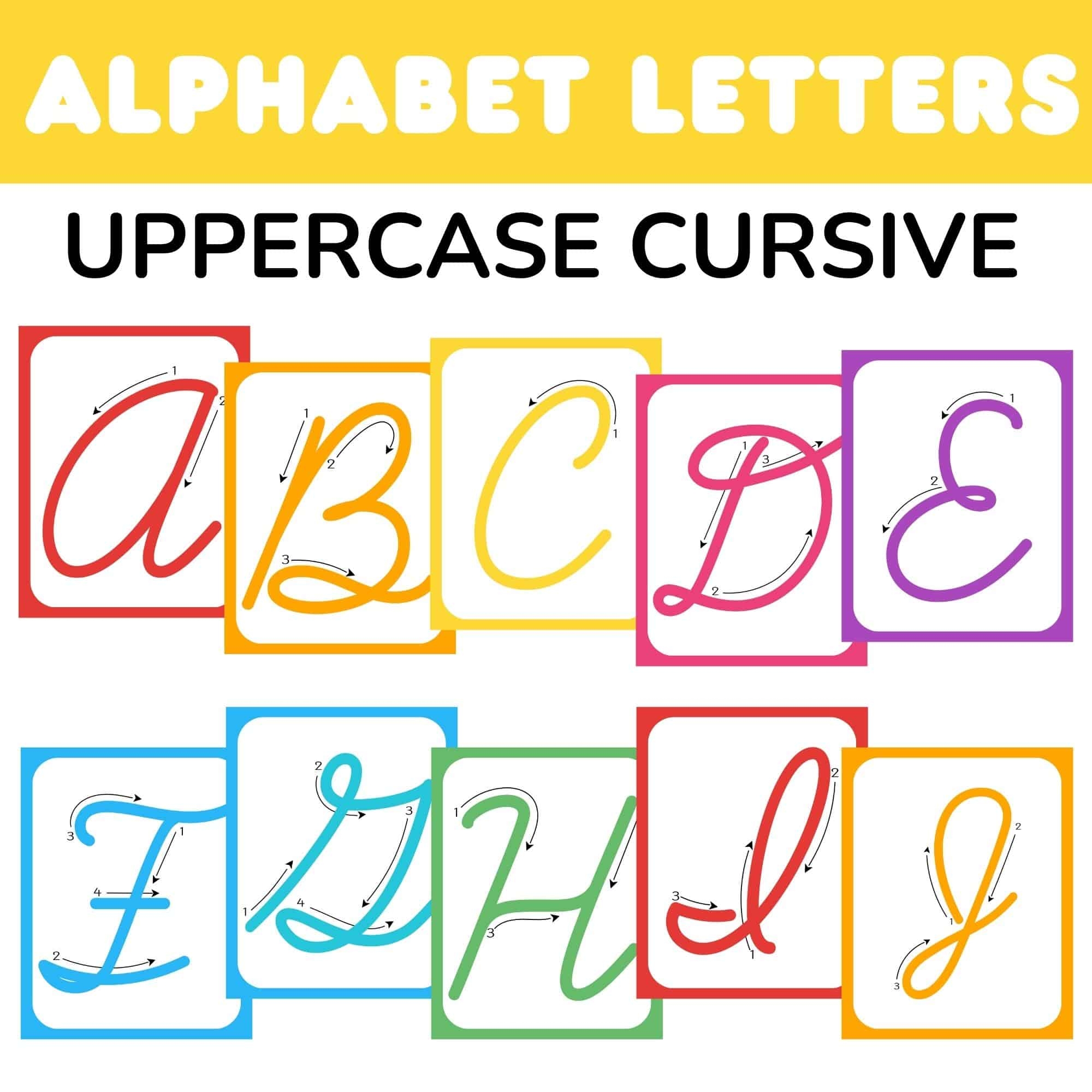 Victorian Modern Cursive Alphabet Chart Printable