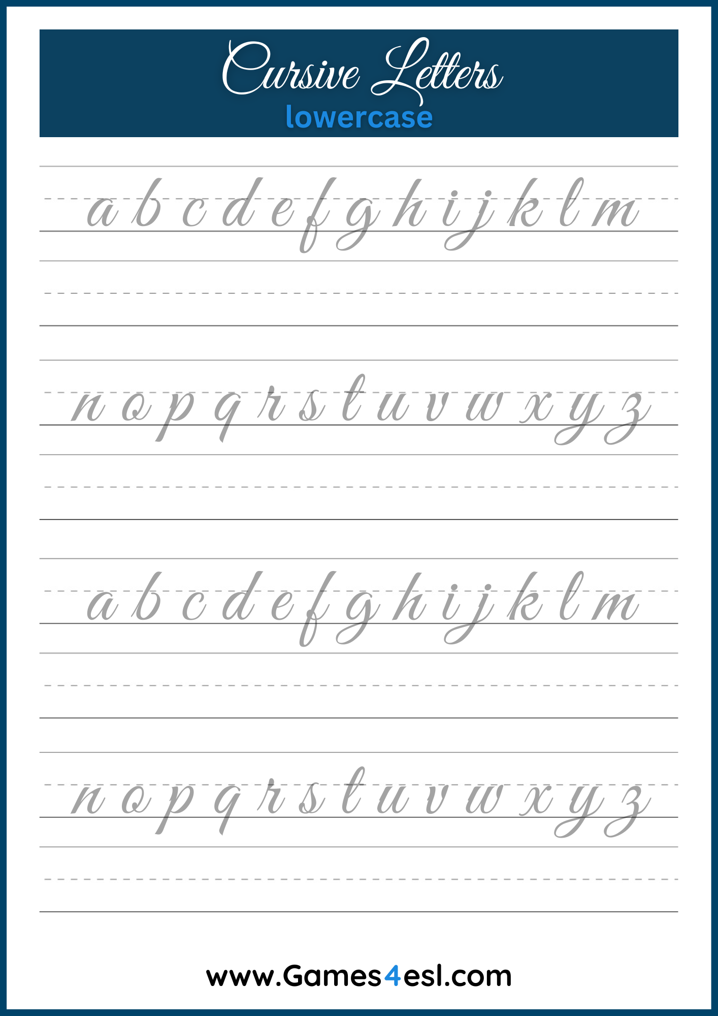 Cursive Letters Worksheets Printable Cursive Letters Worksheets Printable