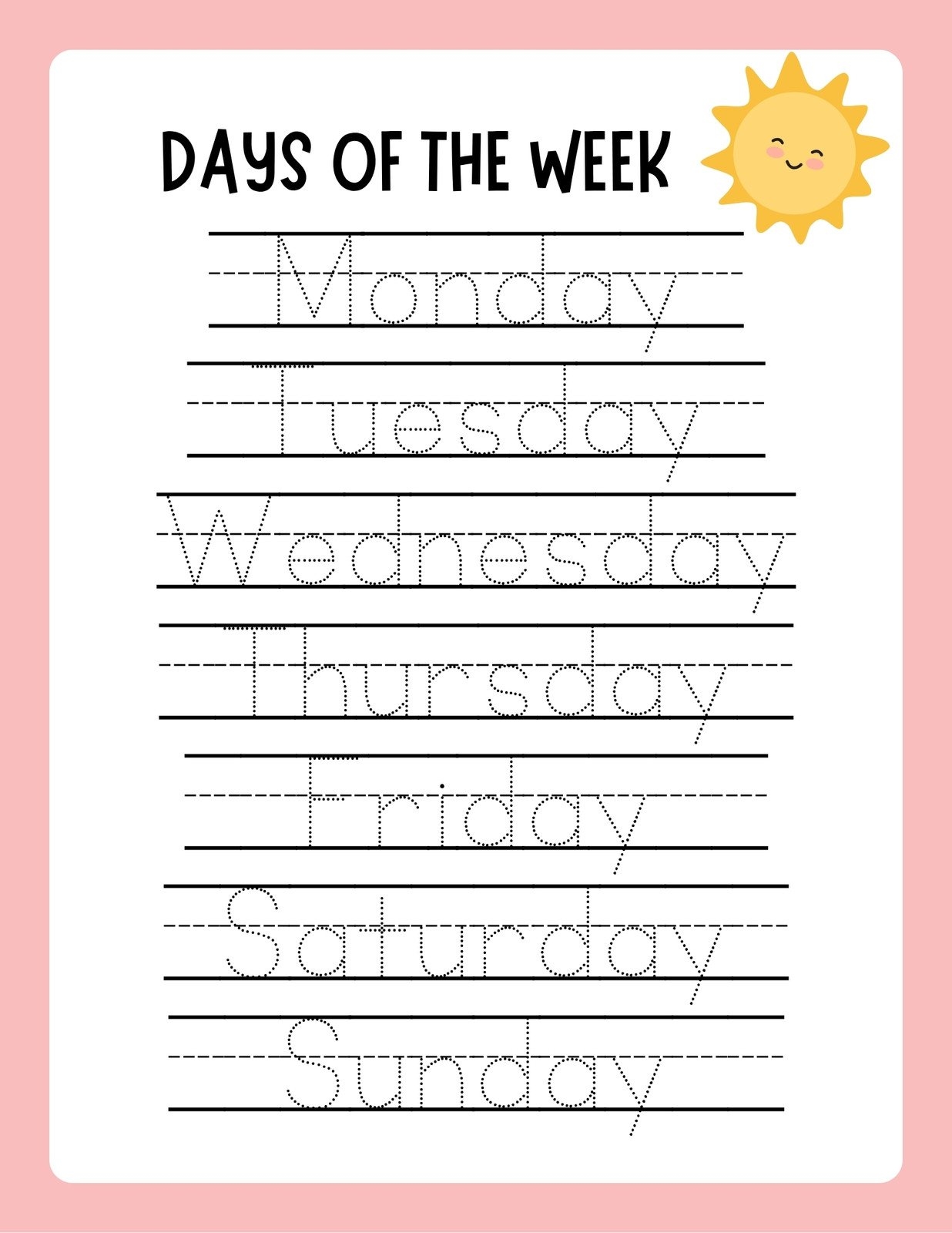 Free Custom Printable Handwriting Worksheet Templates Canva