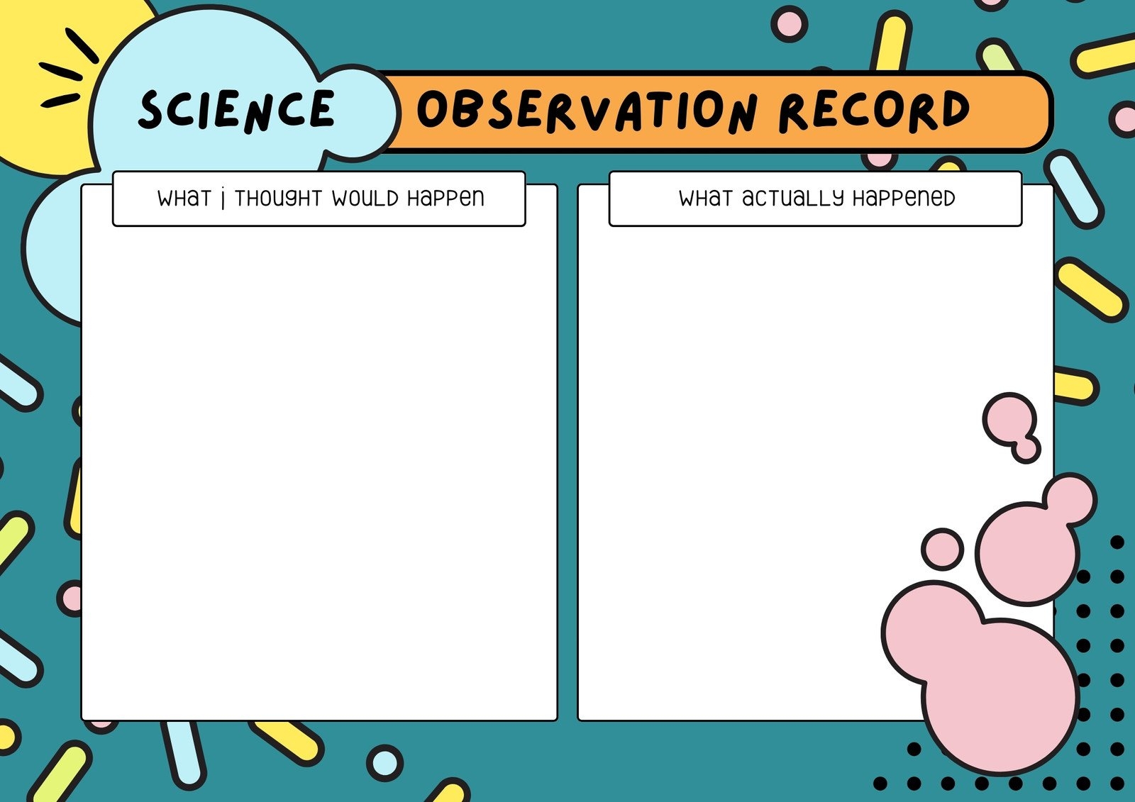 Free Custom Printable Science Worksheet Templates Canva