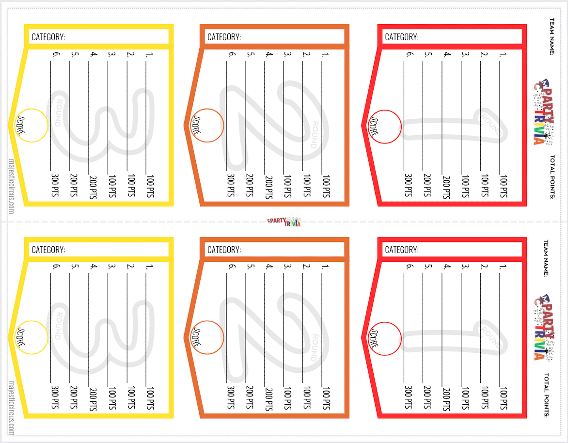 FREE Download MC Party Trivia Answer Sheet Majestic Circus FREE Download MC Party Trivia Answer Sheet Majestic Circus