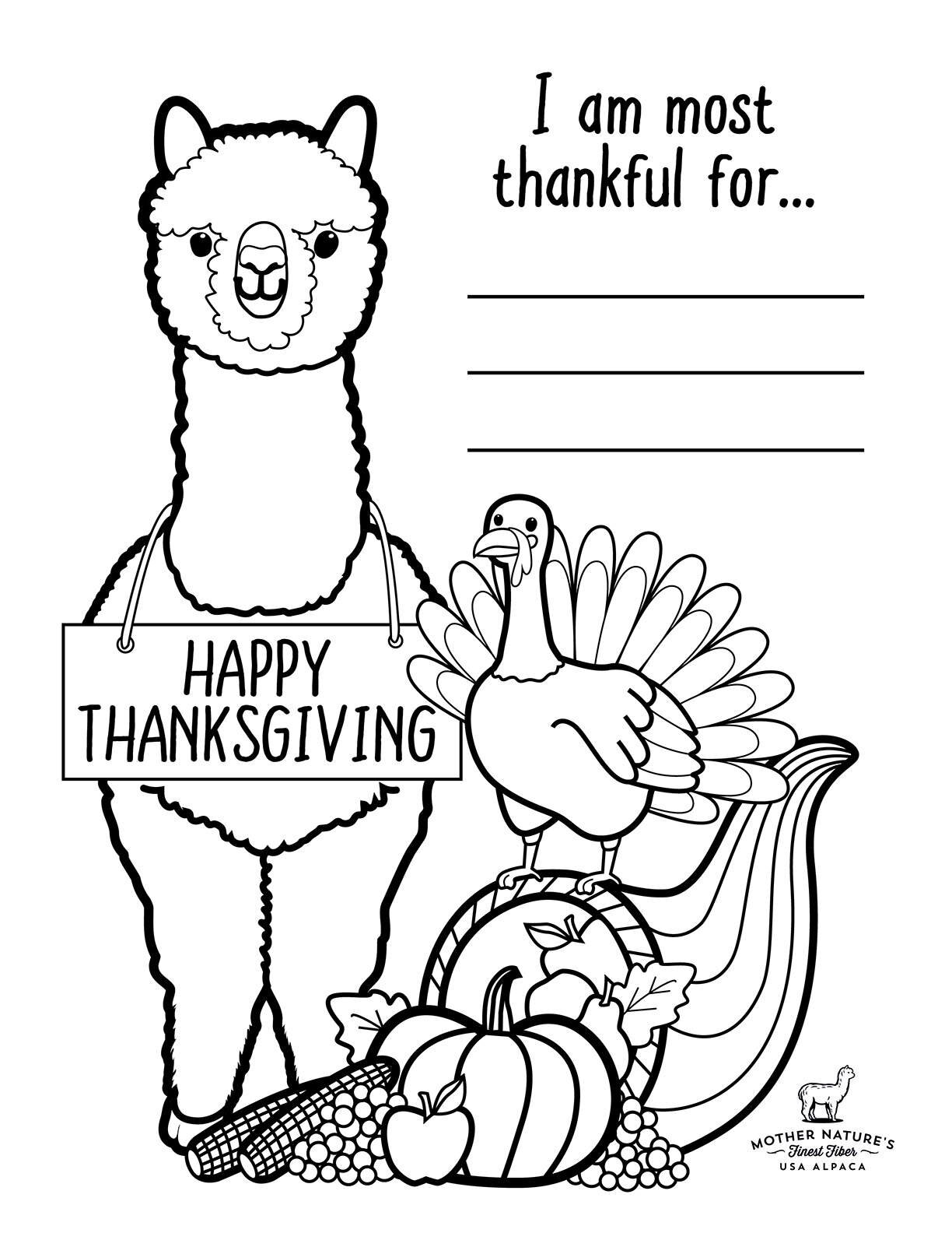 Thanksgiving Coloring Sheets Free Printable