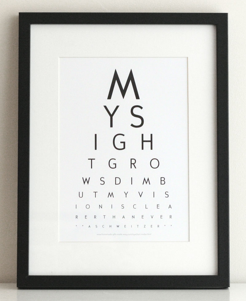 Eye Chart Fee Printable