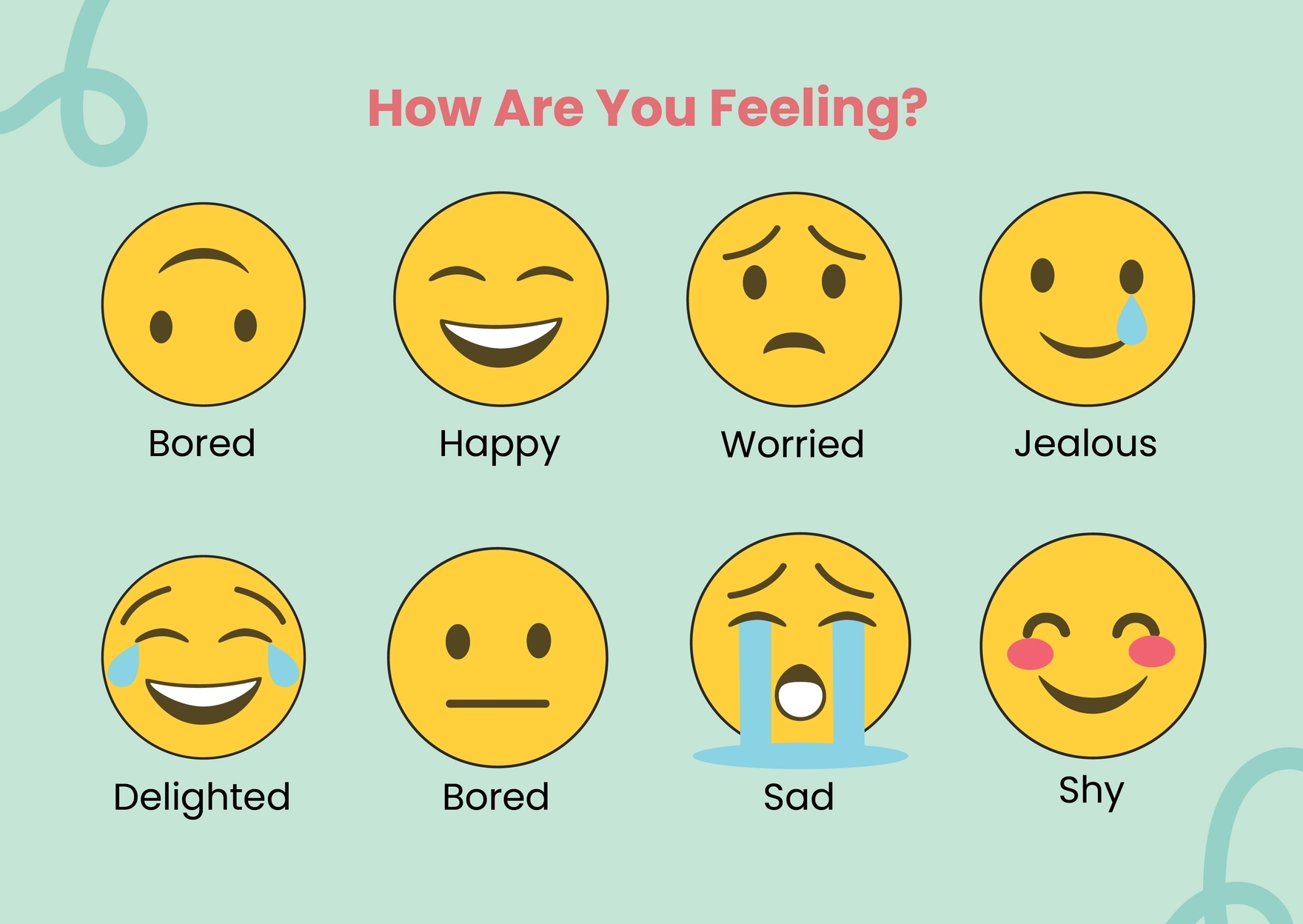 Printable Emotion Chart For Kids