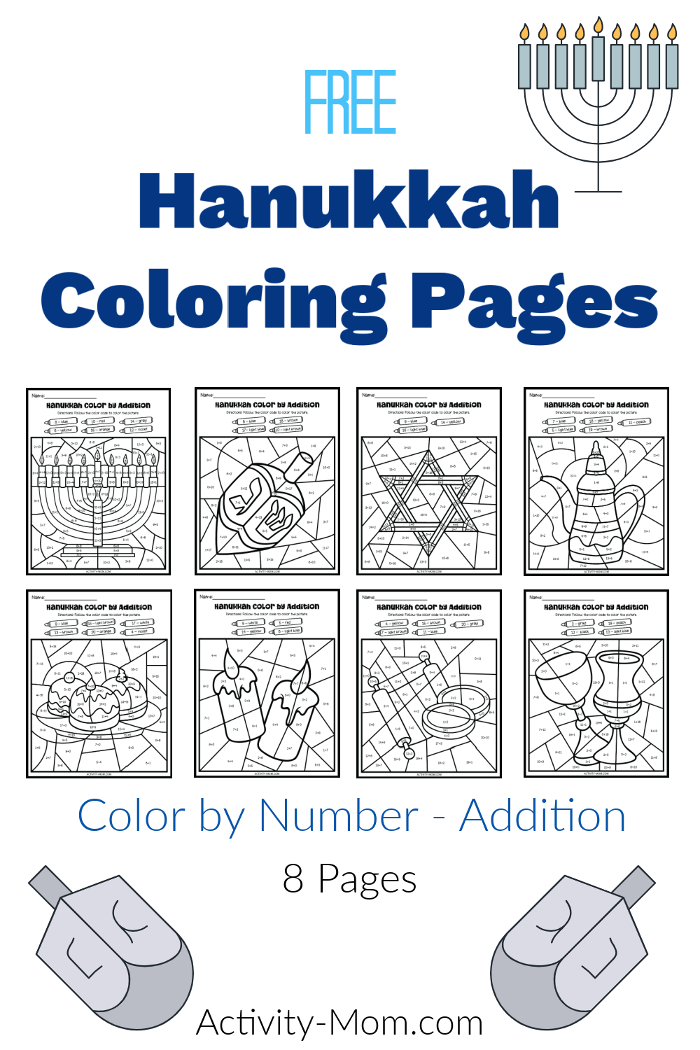Free Printable Hanukkah Worksheets