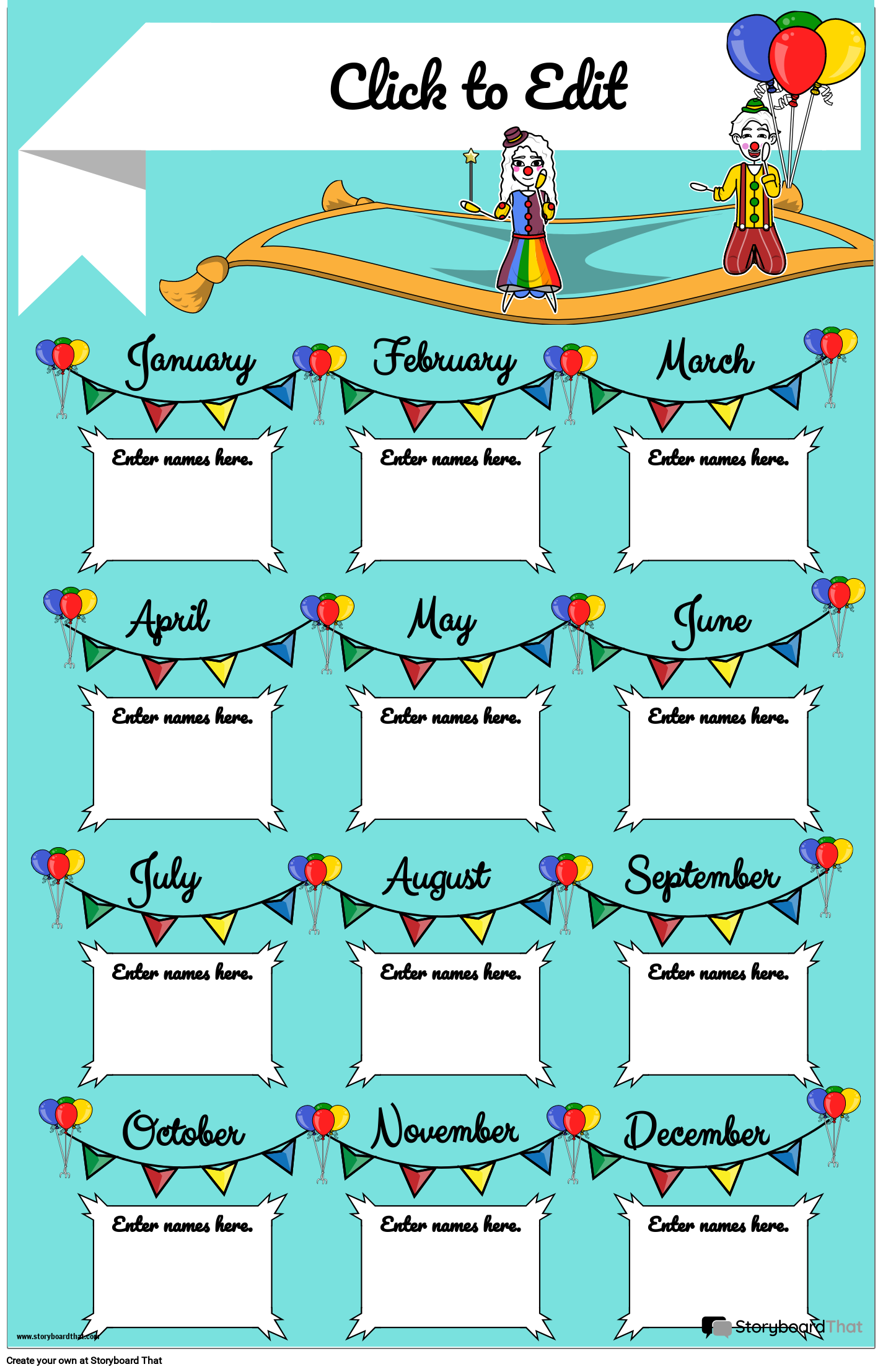 Free Happy Birthday Poster Templates Storyboard That