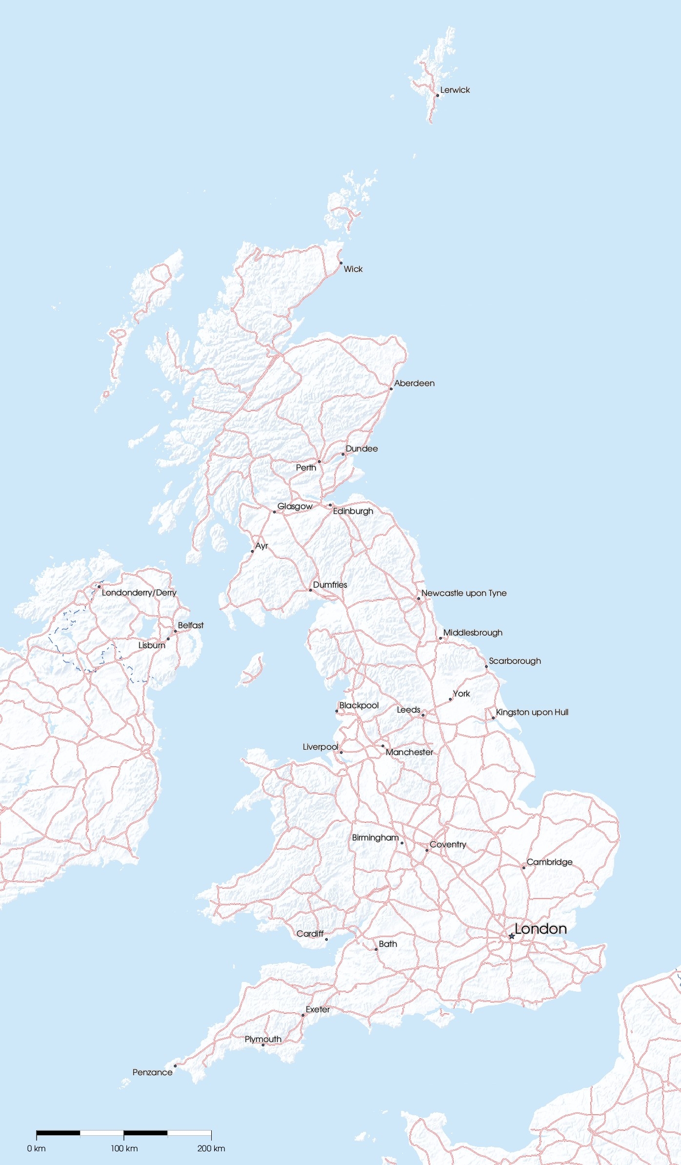 Map Of United Kingdom Printable