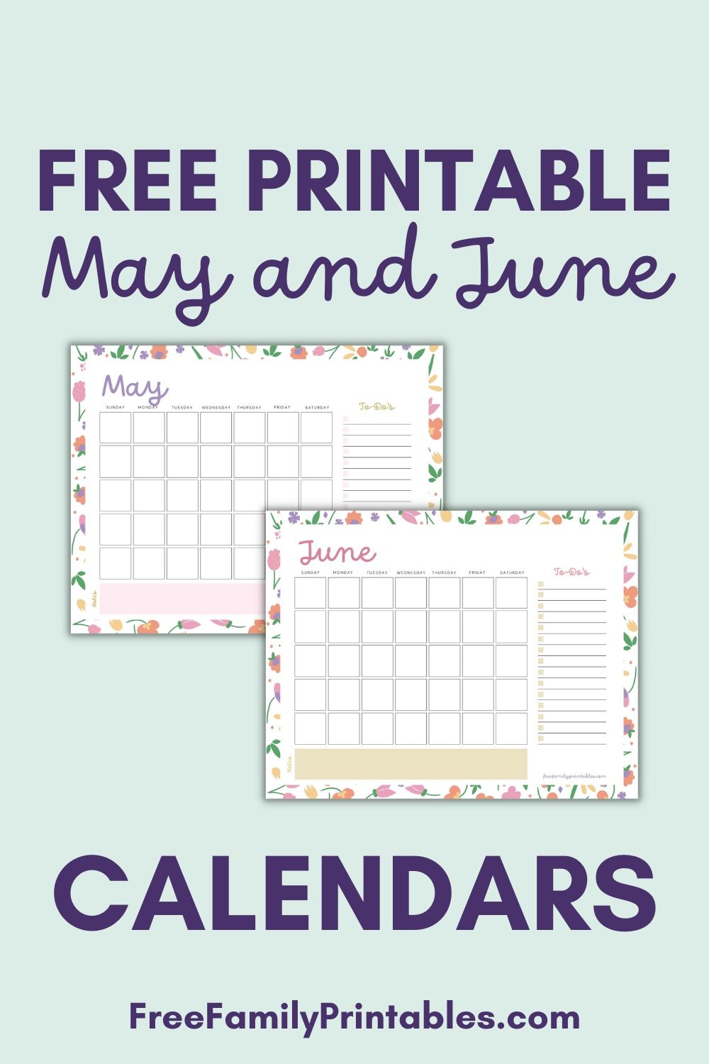 Free May And June Printable Calendar Making Frugal FUN