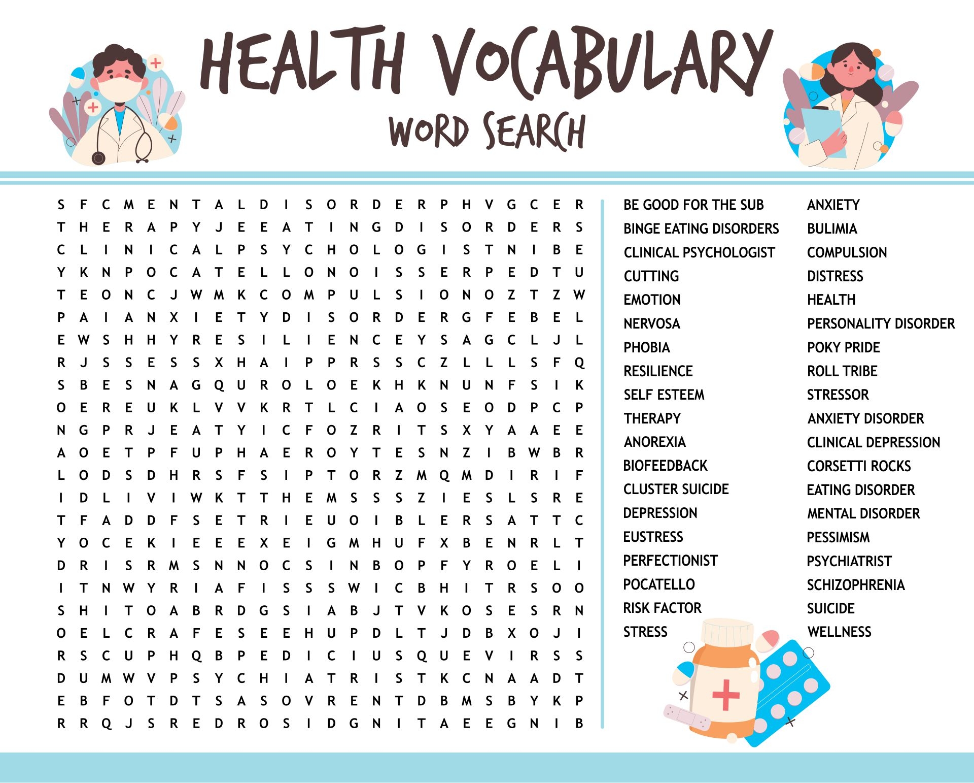 Printable Health Worksheets