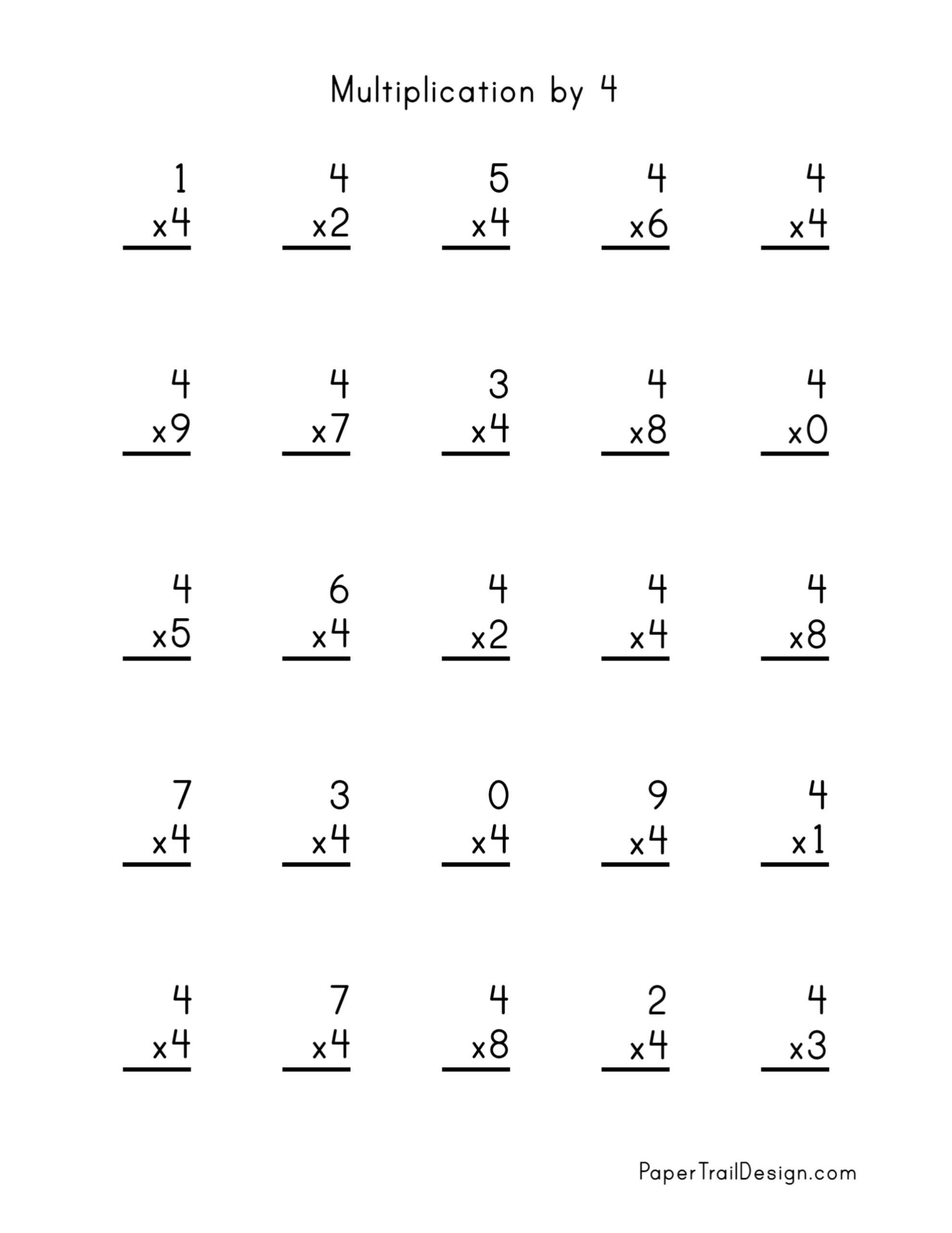 Multiplication Study Sheet Printable