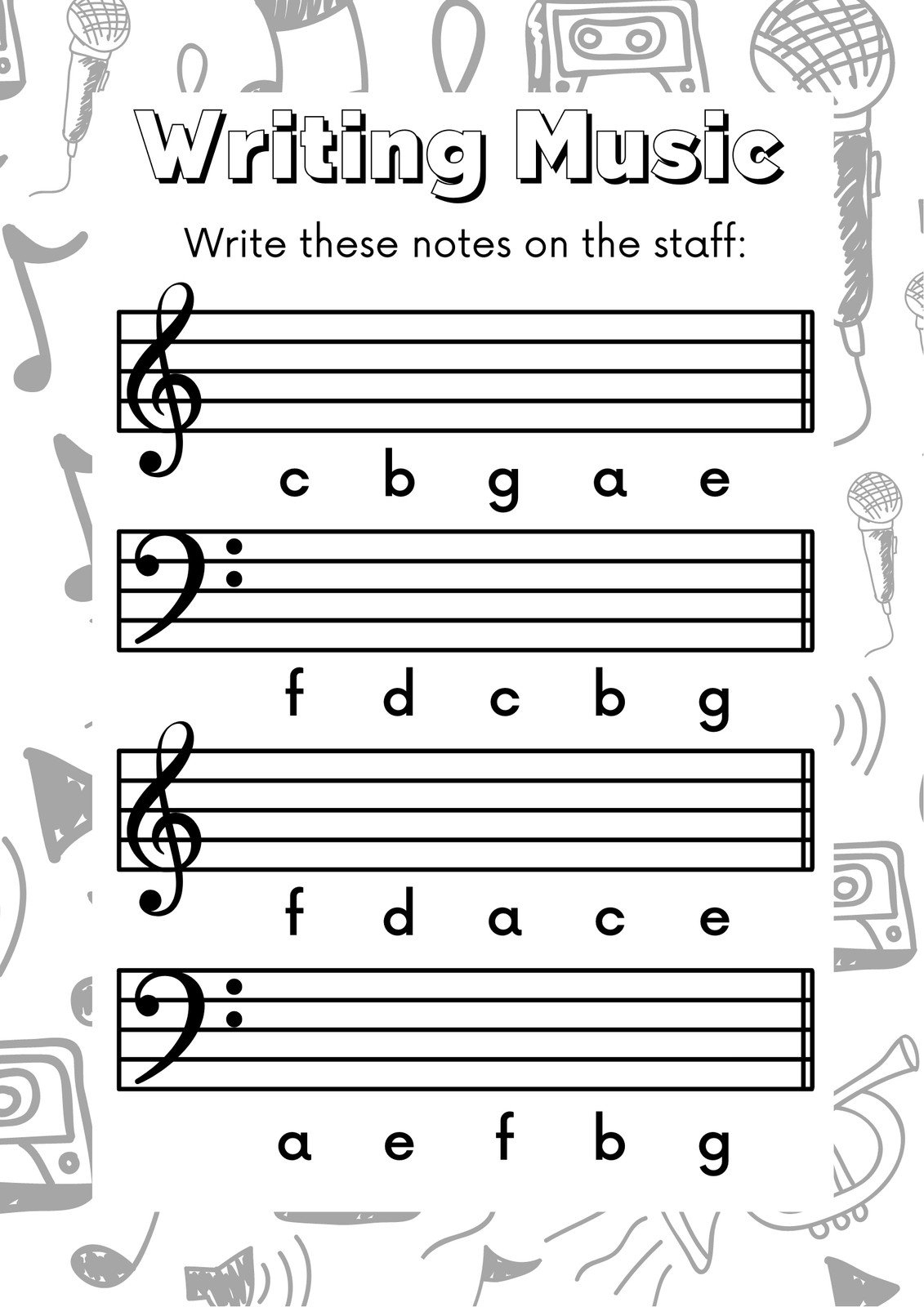 Free Music Worksheet Templates To Edit And Print Canva
