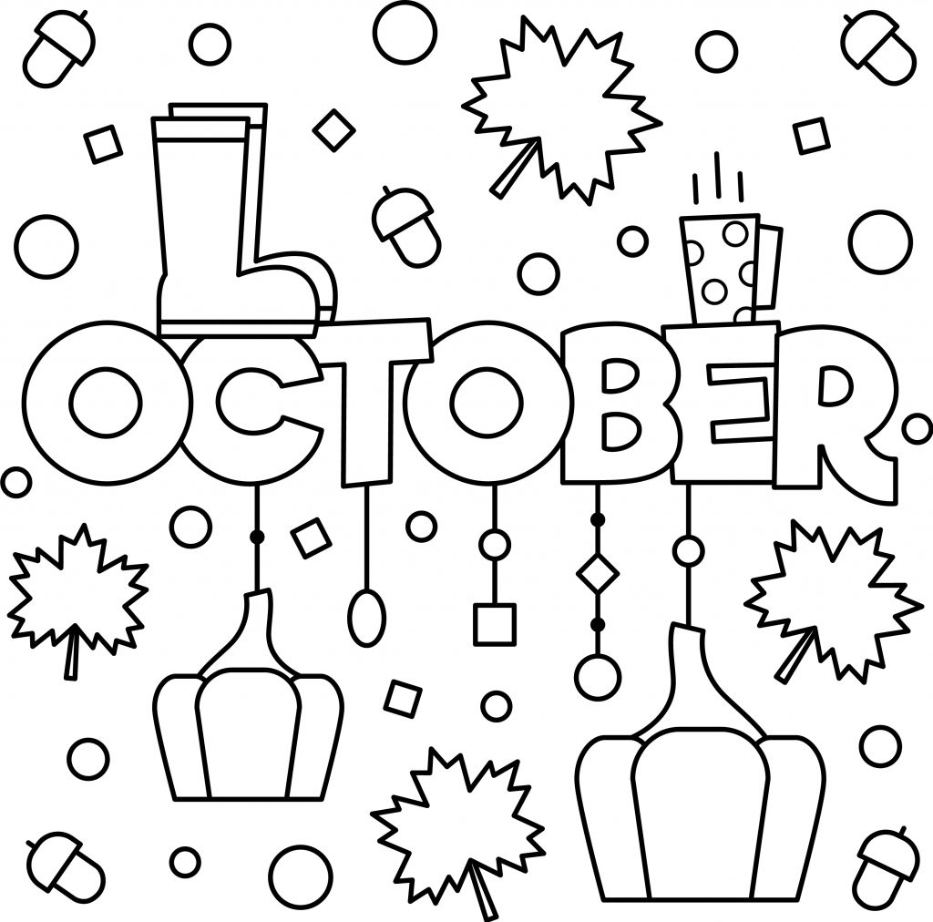 October Coloring Sheets Printable