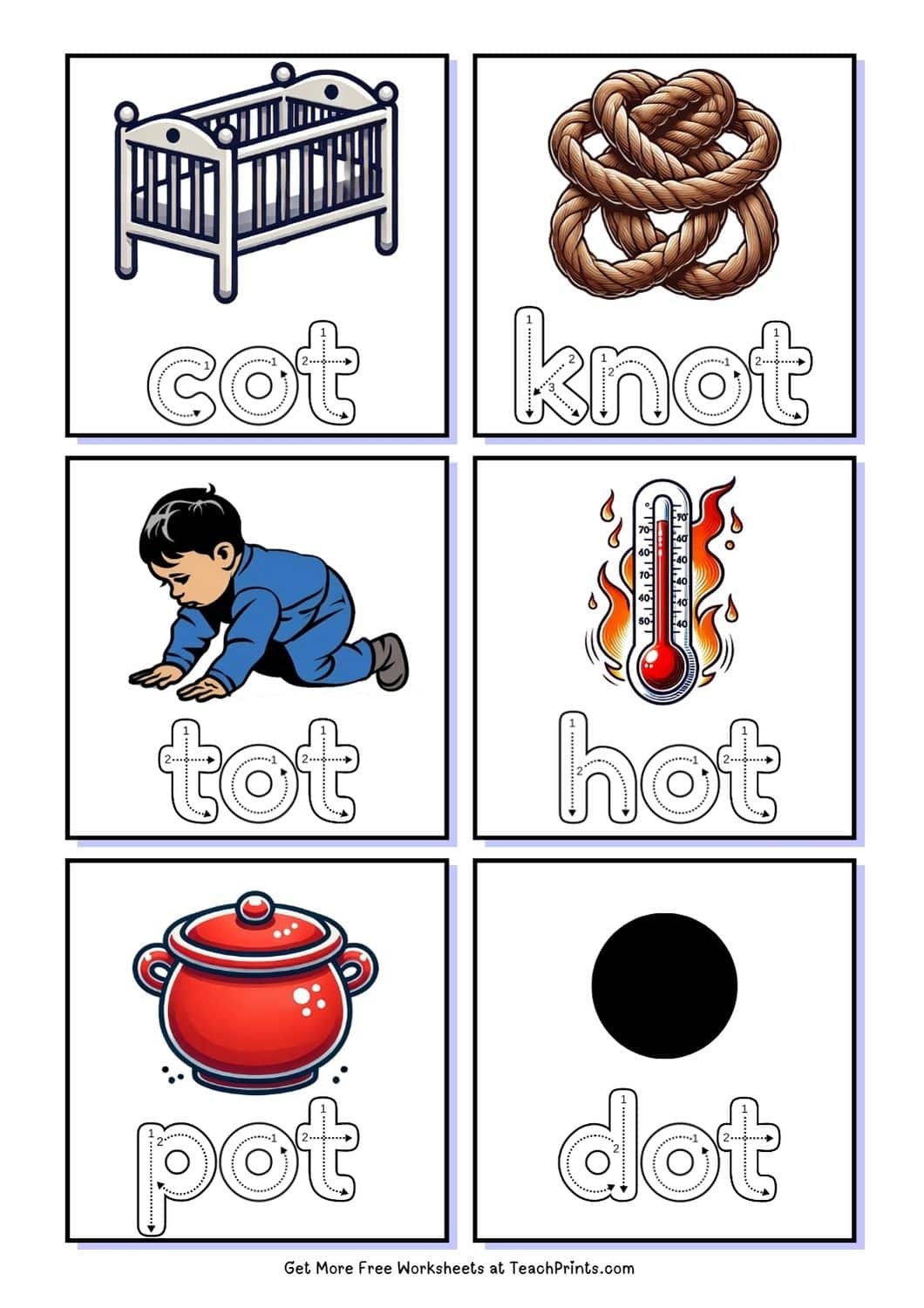 Free ot Word Family Worksheets Teach Prints