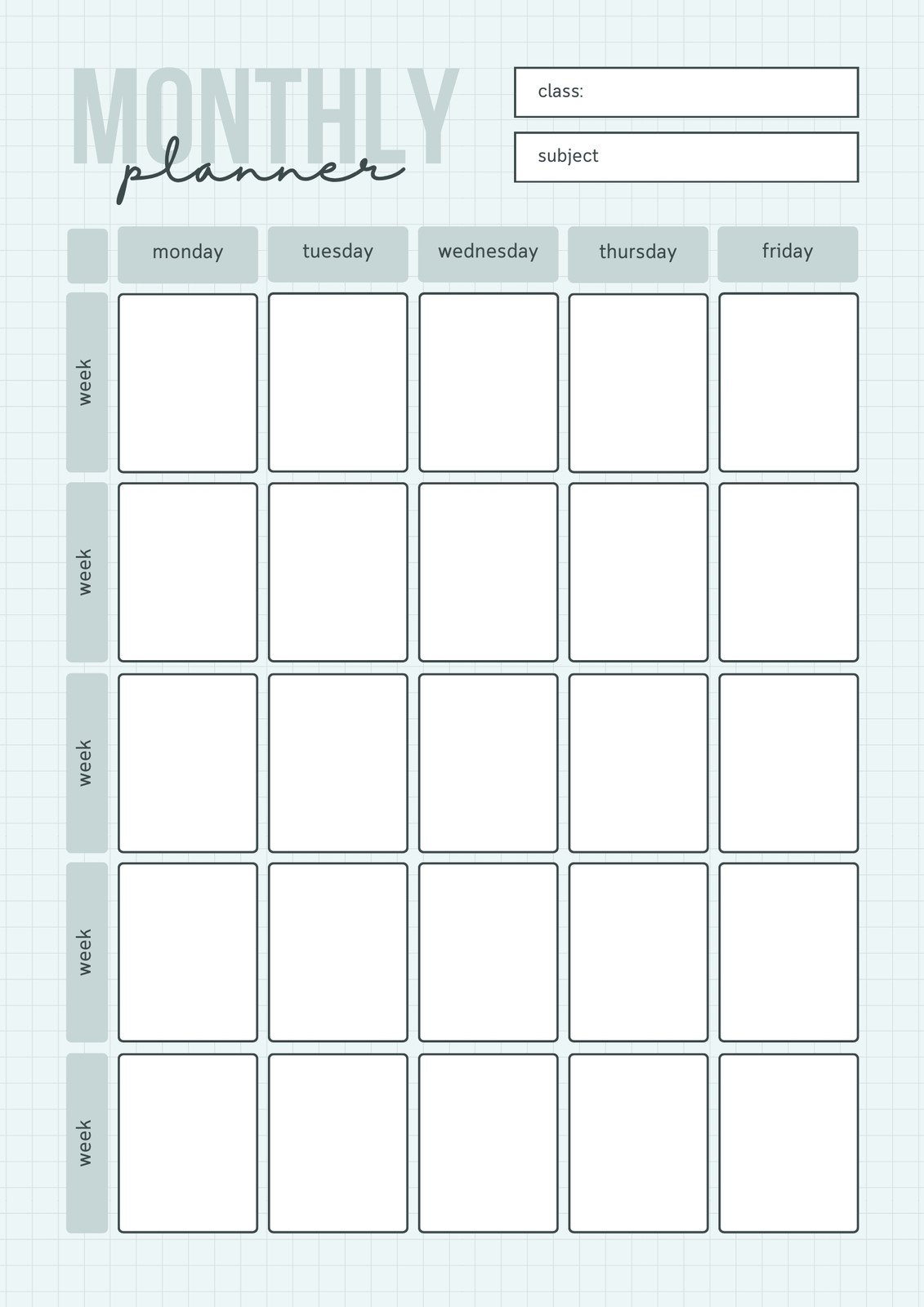 Free Personalized Monthly Planner Templates To Print Canva Free Personalized Monthly Planner Templates To Print Canva