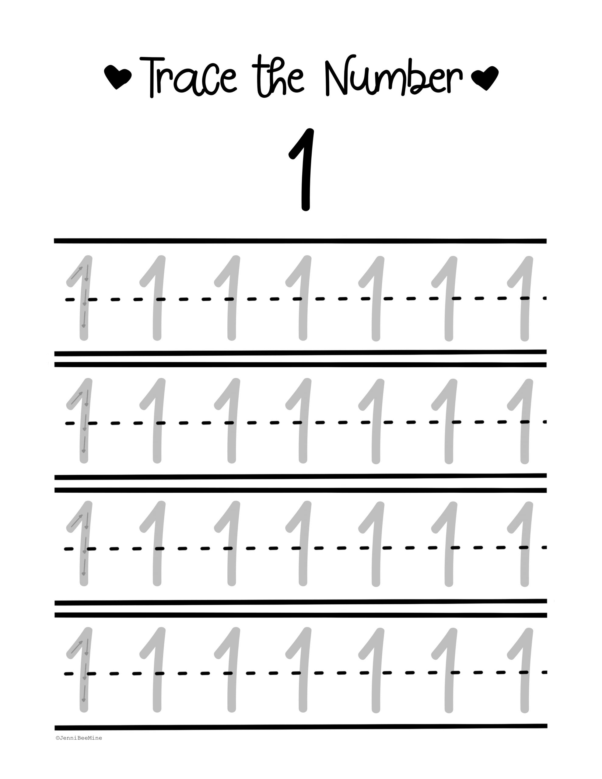 Printable Number 1 Worksheets Printable Number 1 Worksheets