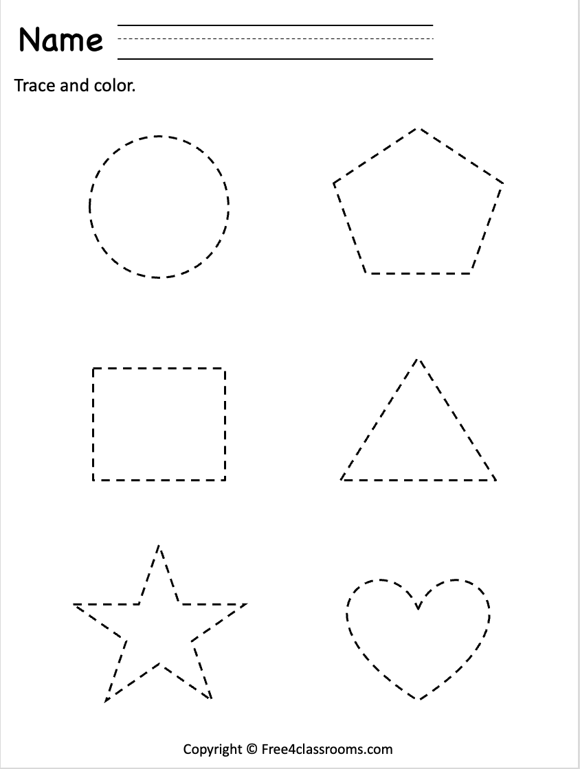 Free Printable Preschool Shapes Worksheets