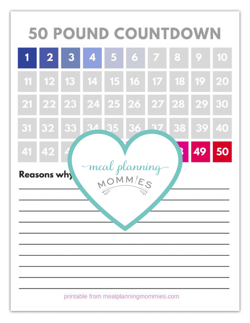 Free Printable 20 100 Pound Weight Loss Trackers