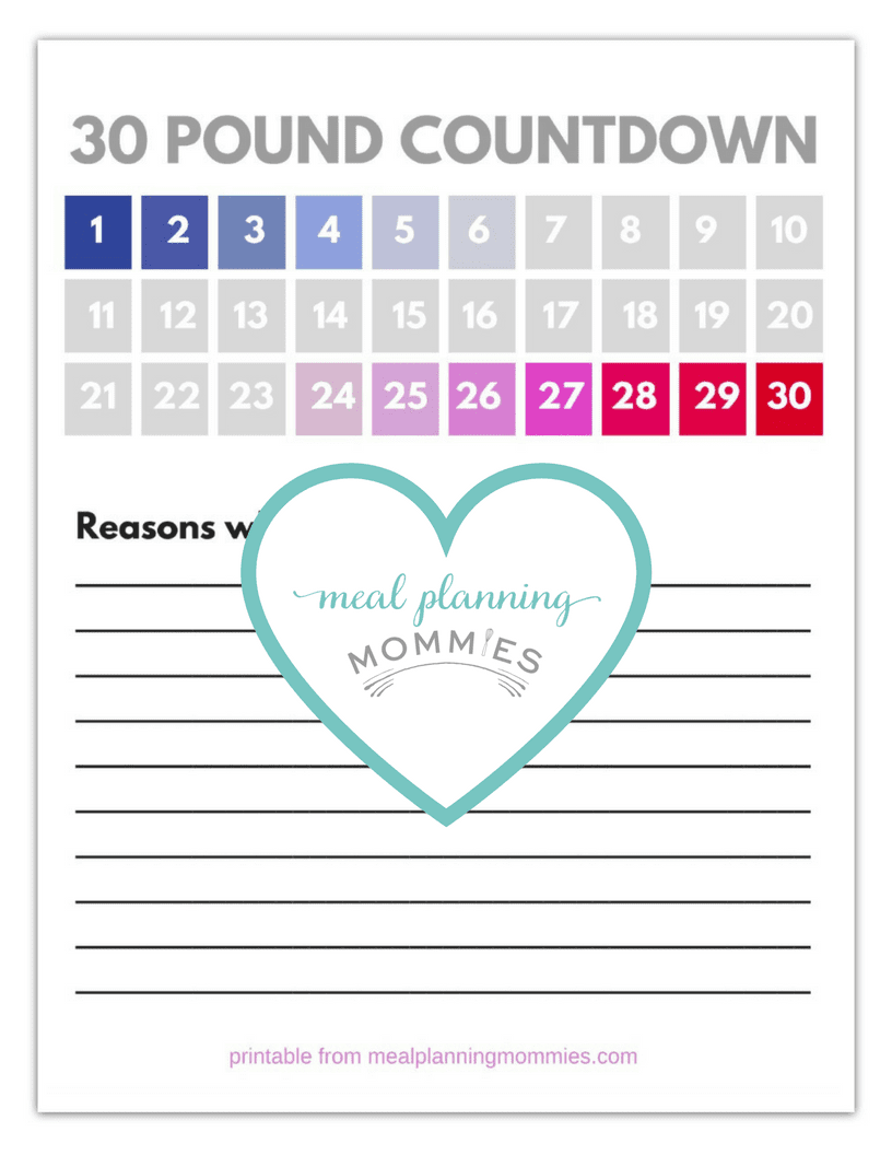 Free Printable 20 100 Pound Weight Loss Trackers