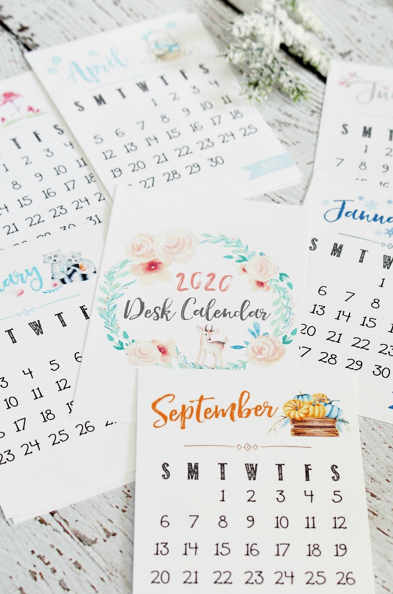 Free Printable 2020 Calendar Clean And Scentsible