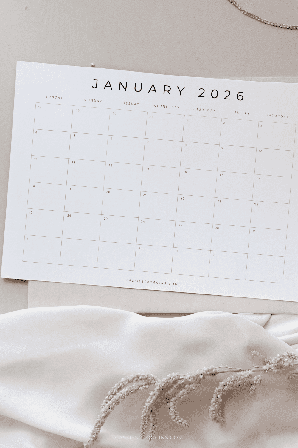 Printable 2026 Calendar Planner