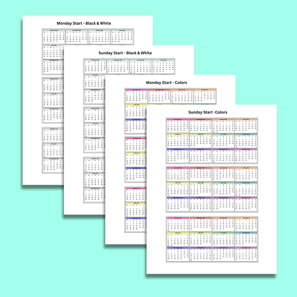 Free Printable 2026 Checkbook Calendar