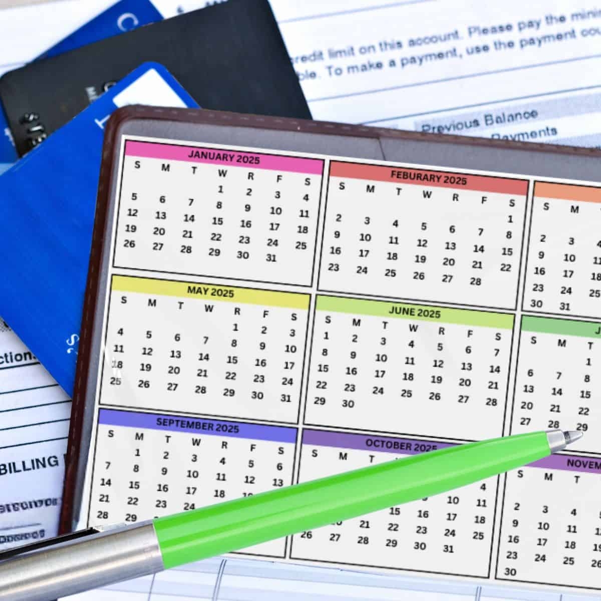 Printable Check Register Calendar