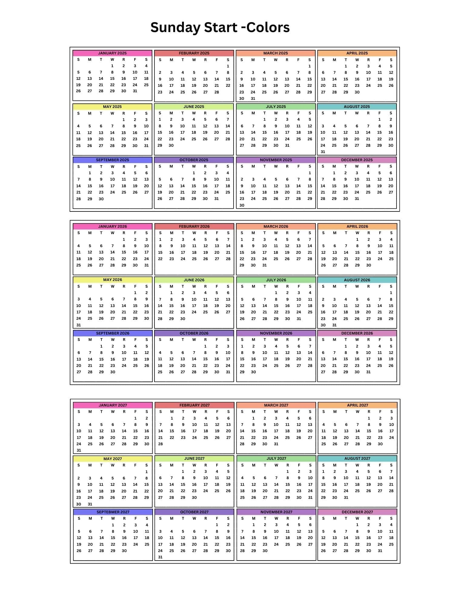 Free Printable 2026 Checkbook Calendar