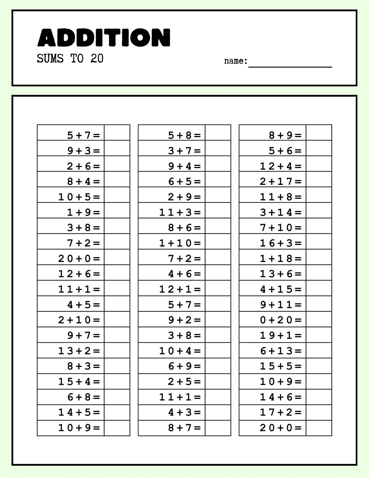 Free Printable 2nd Grade Math Worksheet Templates Canva