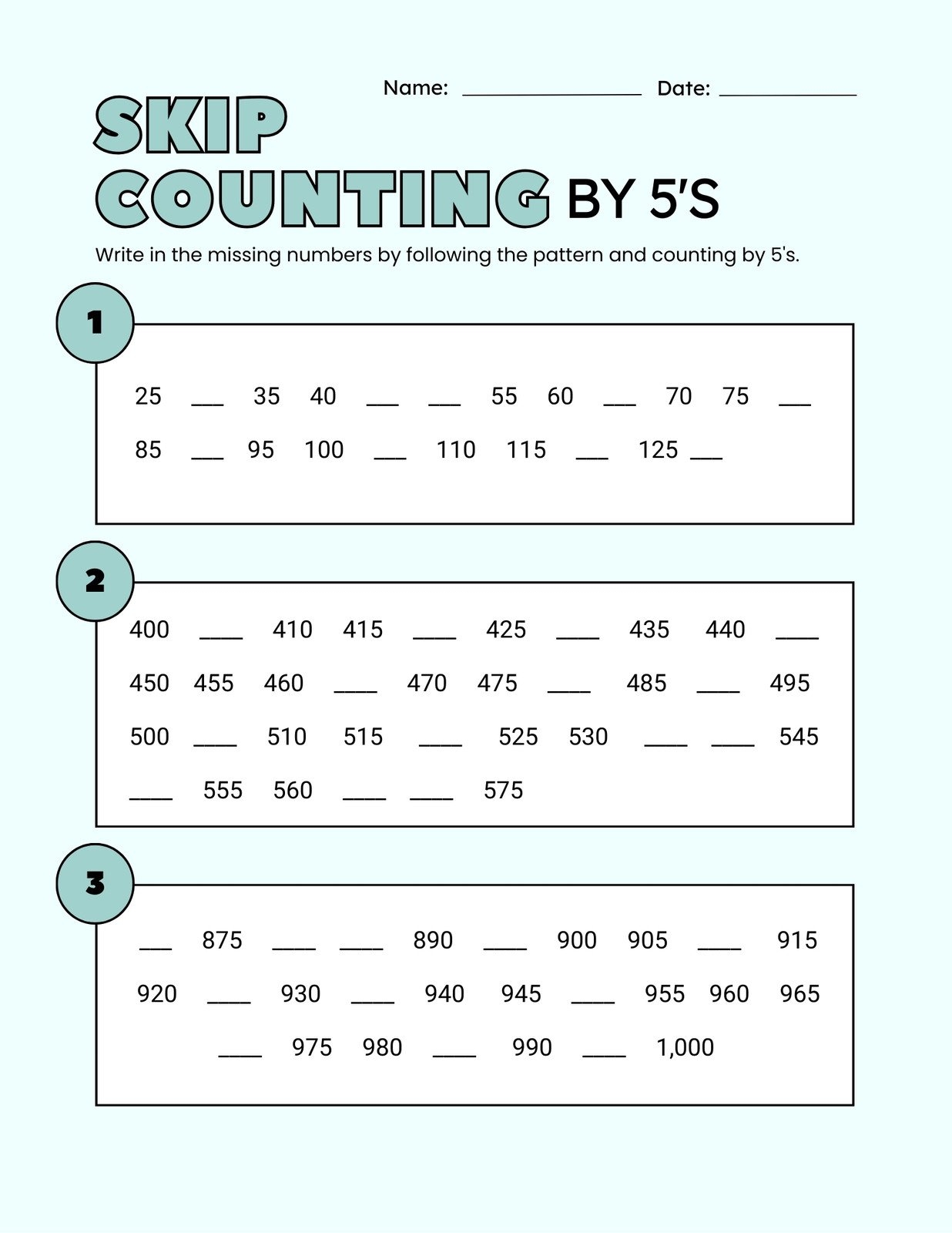 2nd Grade Printable Math Worksheets