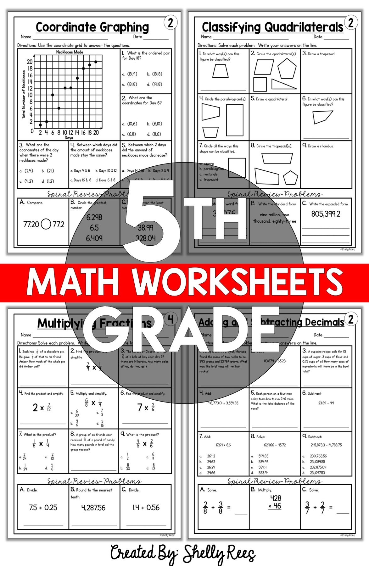 Printable Math Worksheets For 5th Grade Printable Math Worksheets For 5th Grade