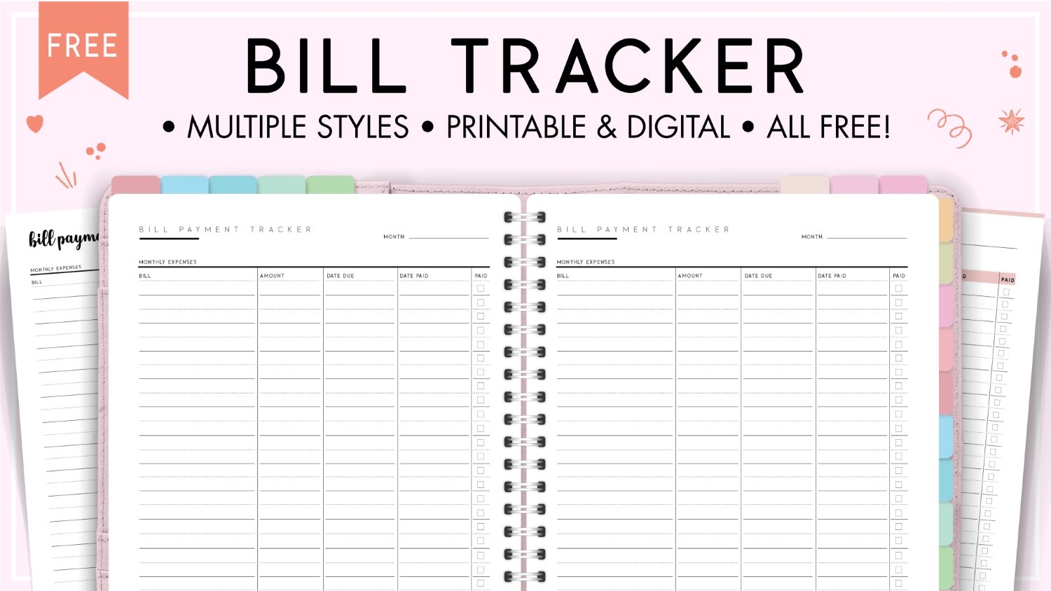 FREE Printable Bill Tracker PDF World Of Printables