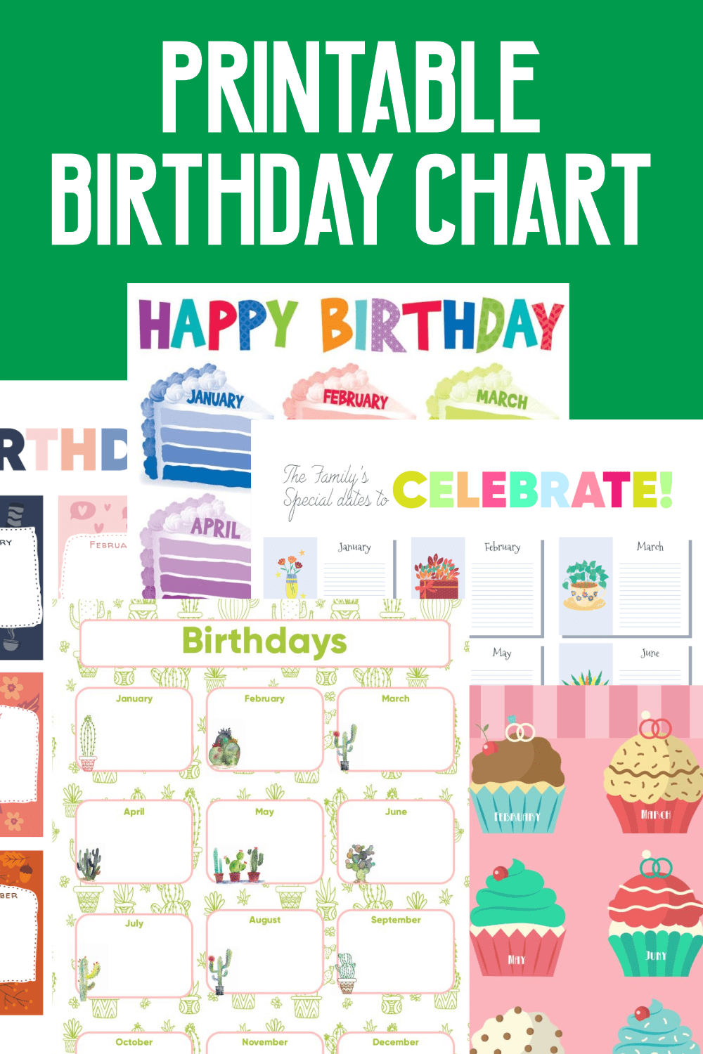Free Printable Birthday Chart Printable Party Favors